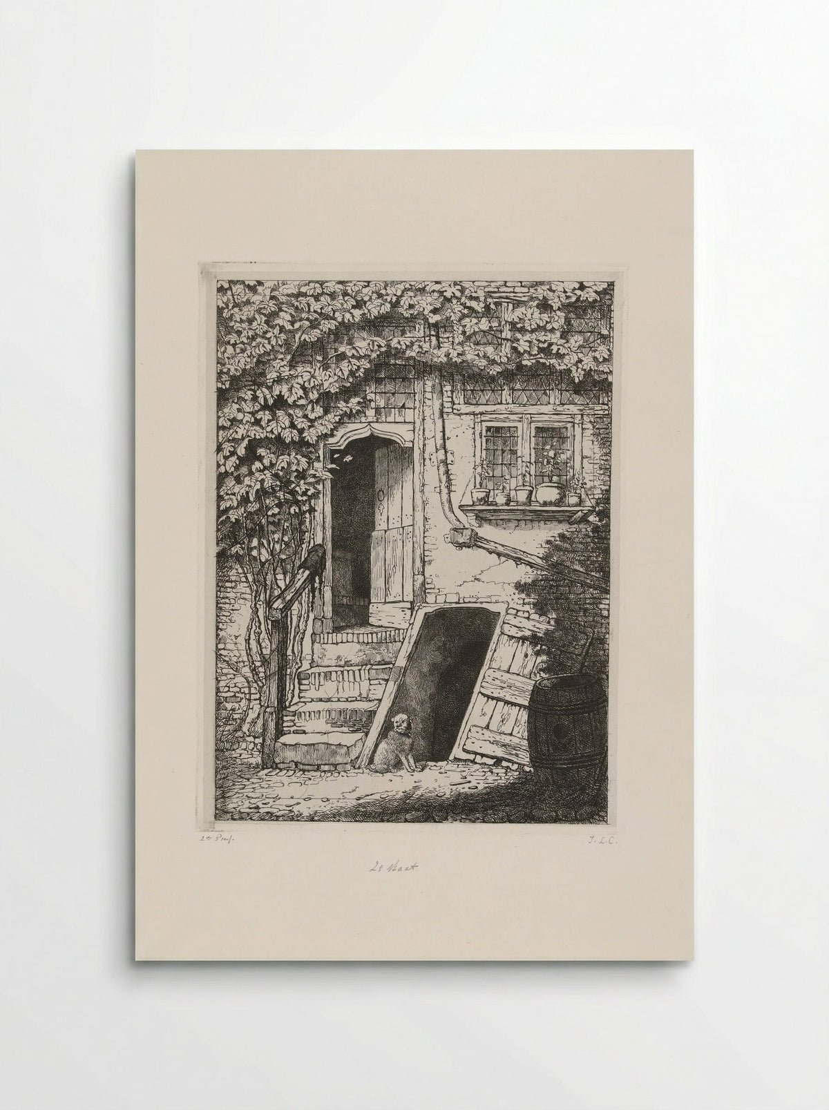 Façade van een huis - Jacobus Ludovicus Cornet - Poster