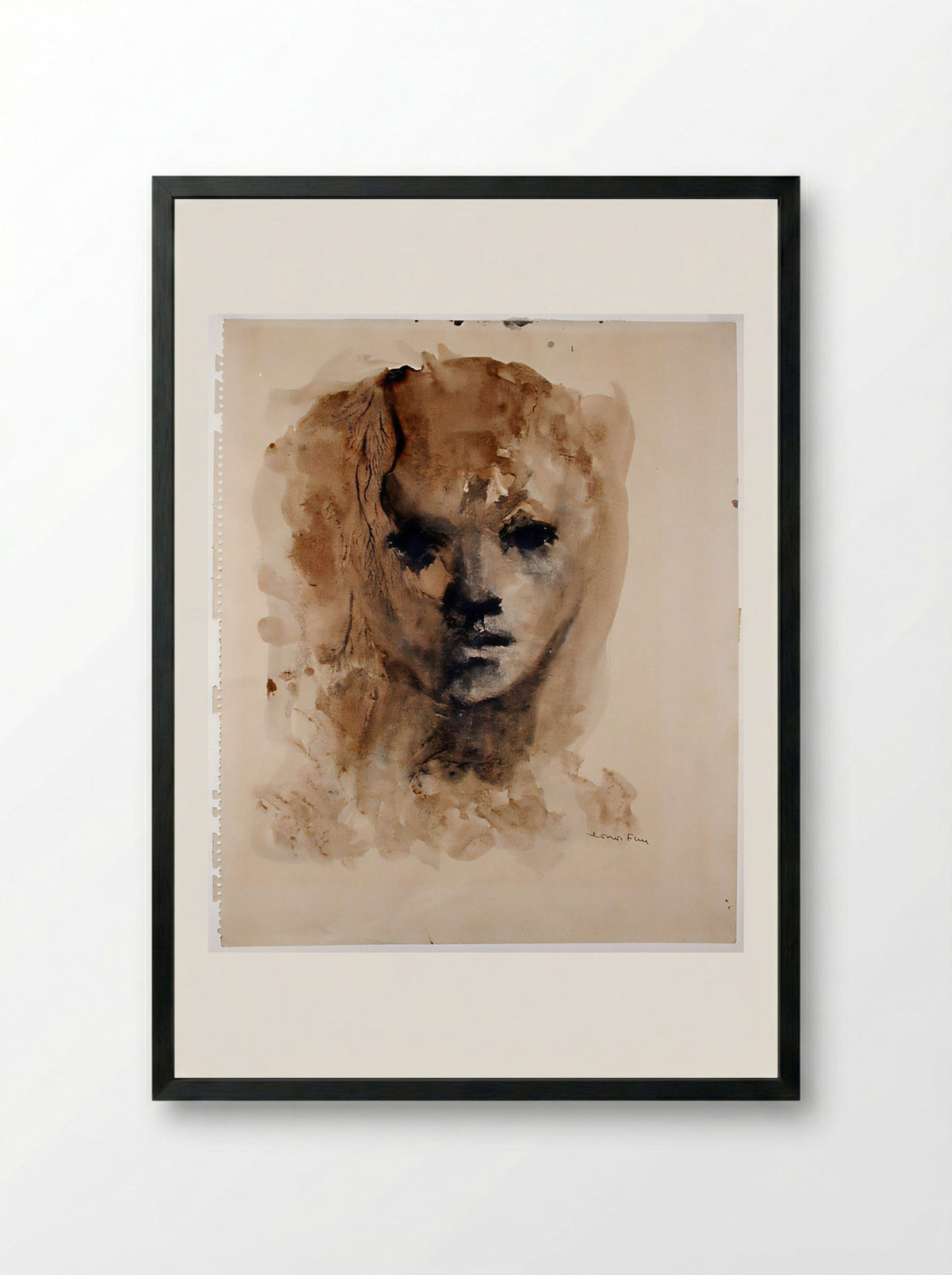 Face (Leonor Fini) - Leonor Fini - Framed Print Black