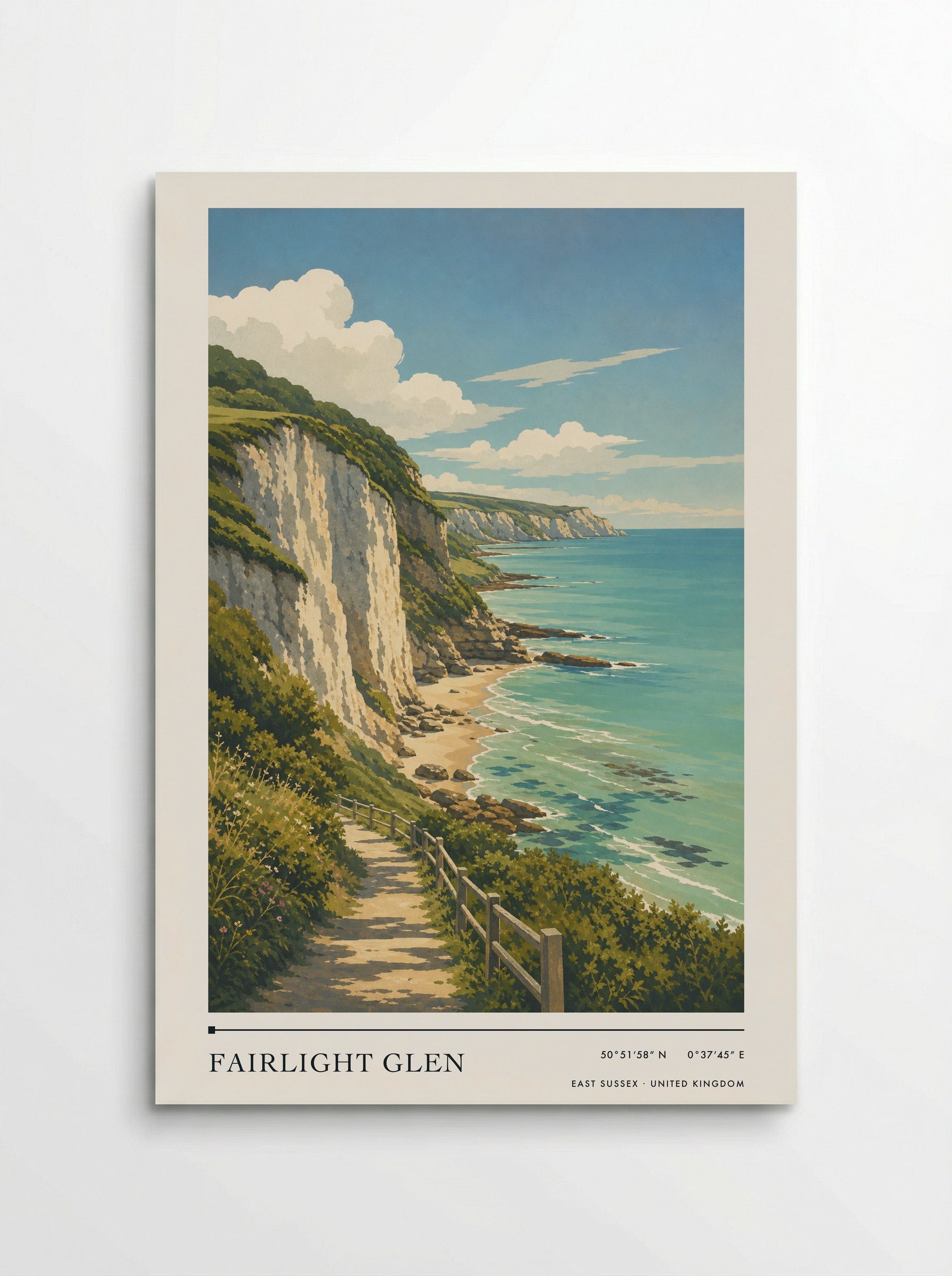Fairlight Glen East Sussex United Kingdom Travel Poster - Poster