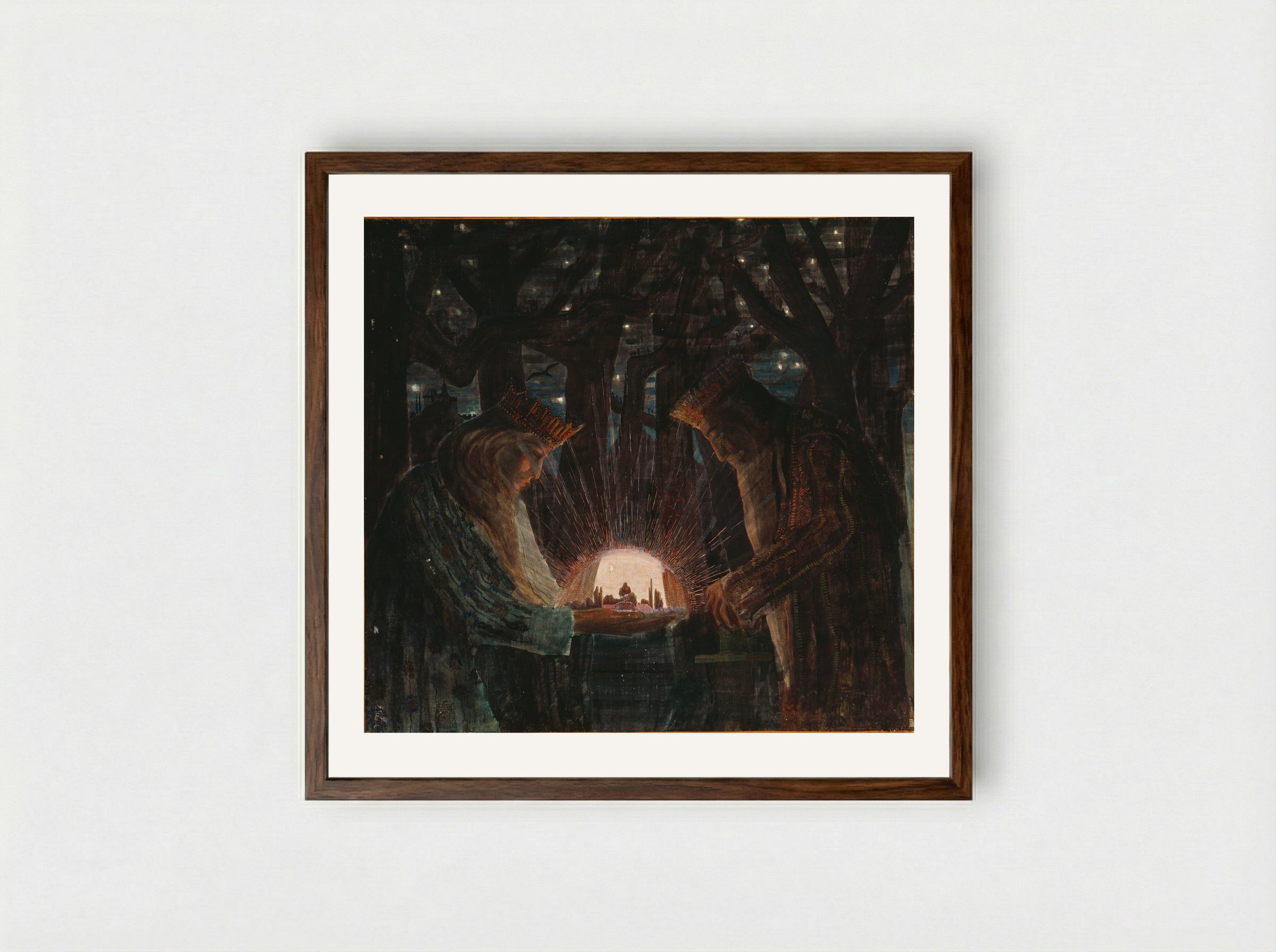 Fairy Tale II - Mikalojus Konstantinas Čiurlionis - Framed Print Dark Wood