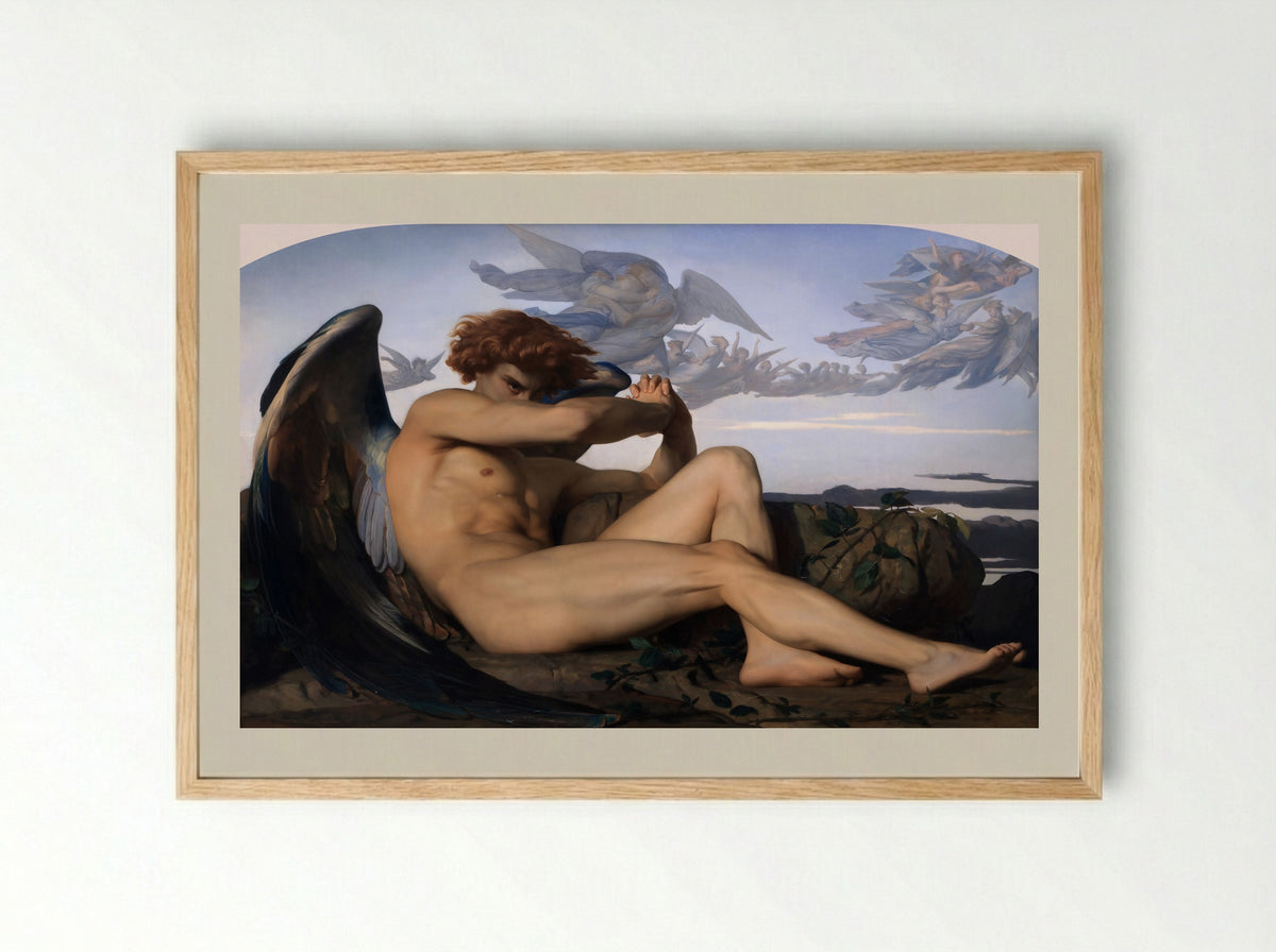 Fallen Angel - Alexandre Cabanel - Framed Print Wood