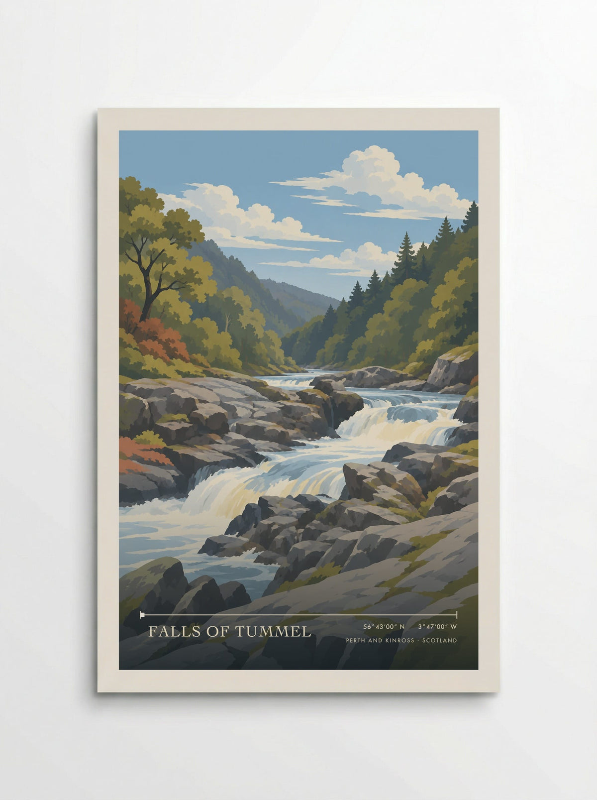 Falls of Tummel, Perth and Kinross | Travel Poster - Poster