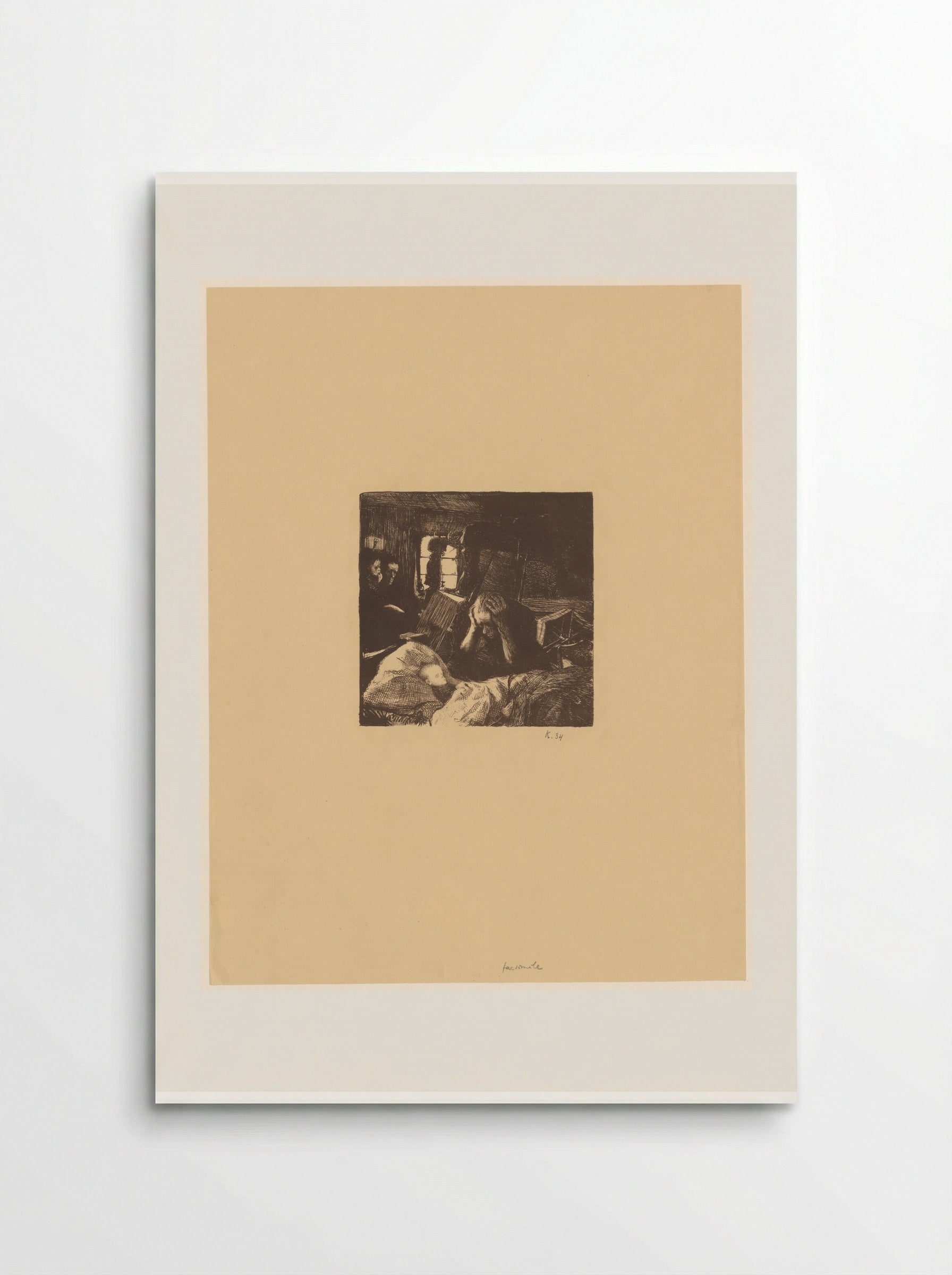 Familie aan het ziekbed van een kind - Käthe Kollwitz - Poster