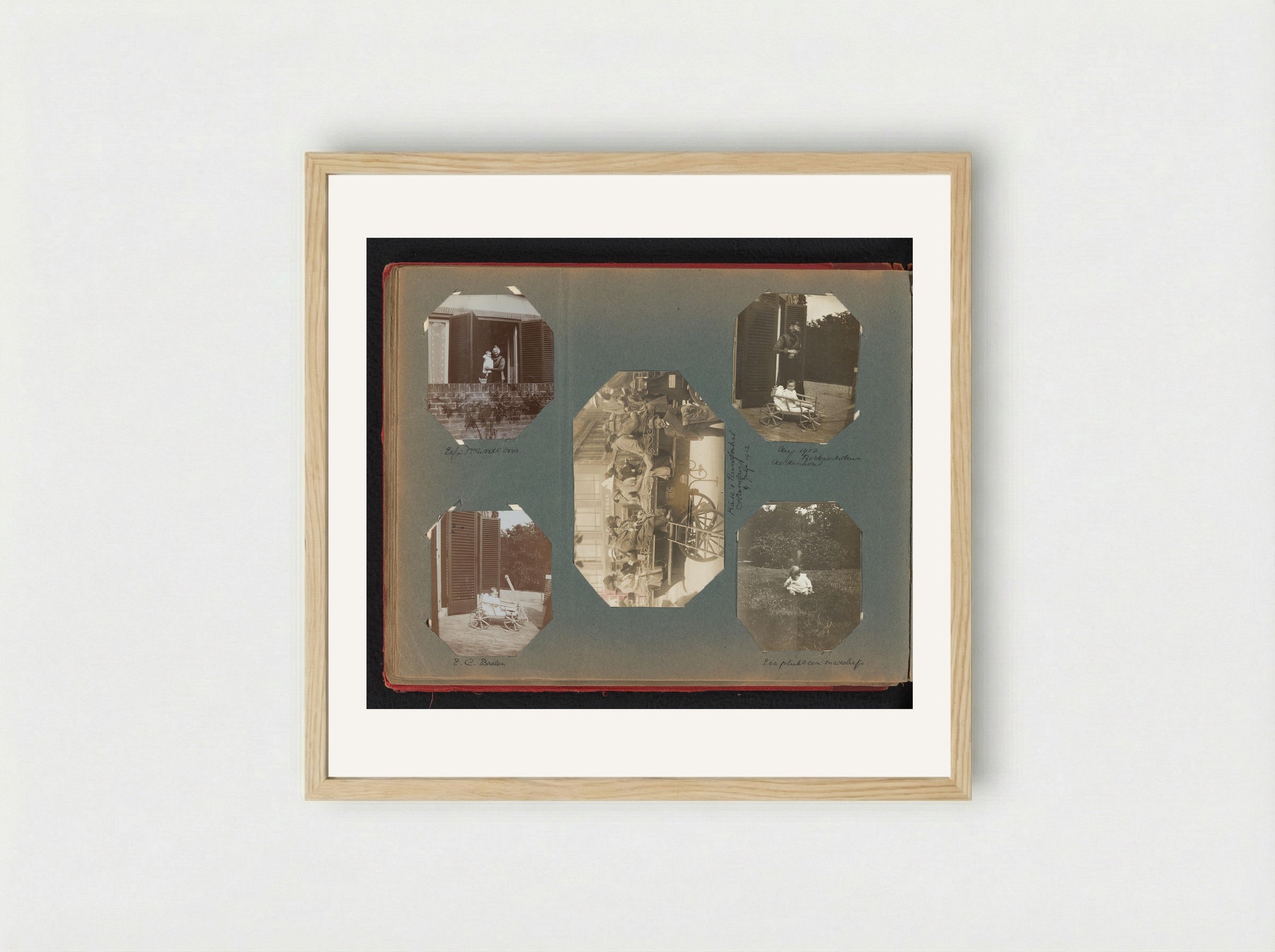 Family Album Page with Eva Boelen - Charlotte Alida Boelen-Matthes - Framed Print Wood