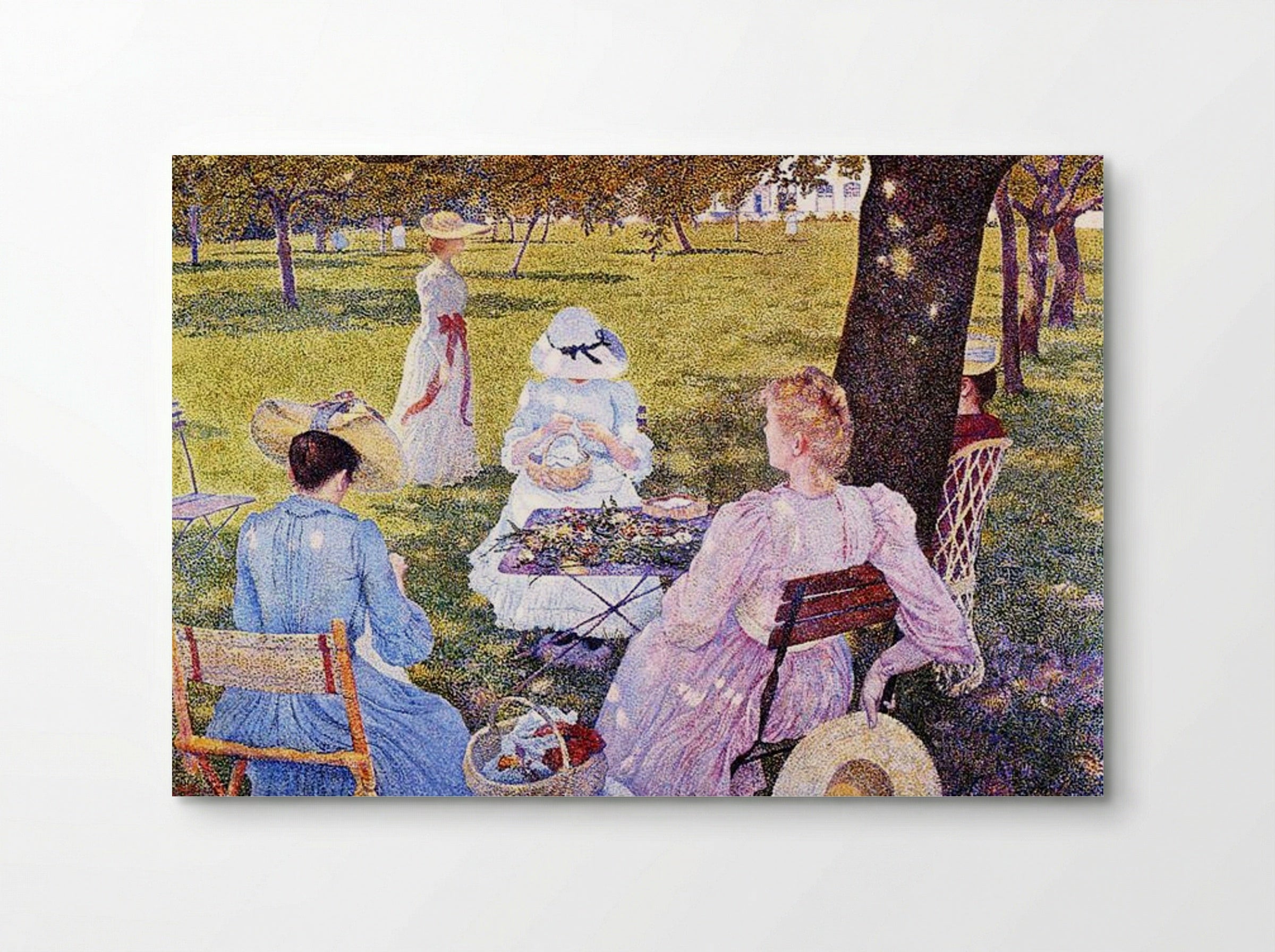 Family in the Orchard - Théo van Rysselberghe - Poster