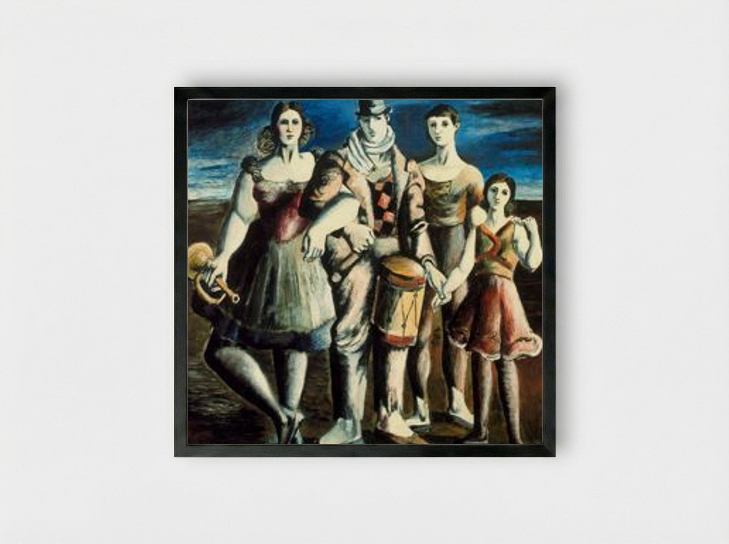 Family of puppeteers - Rafael Zabaleta - Framed Print Black