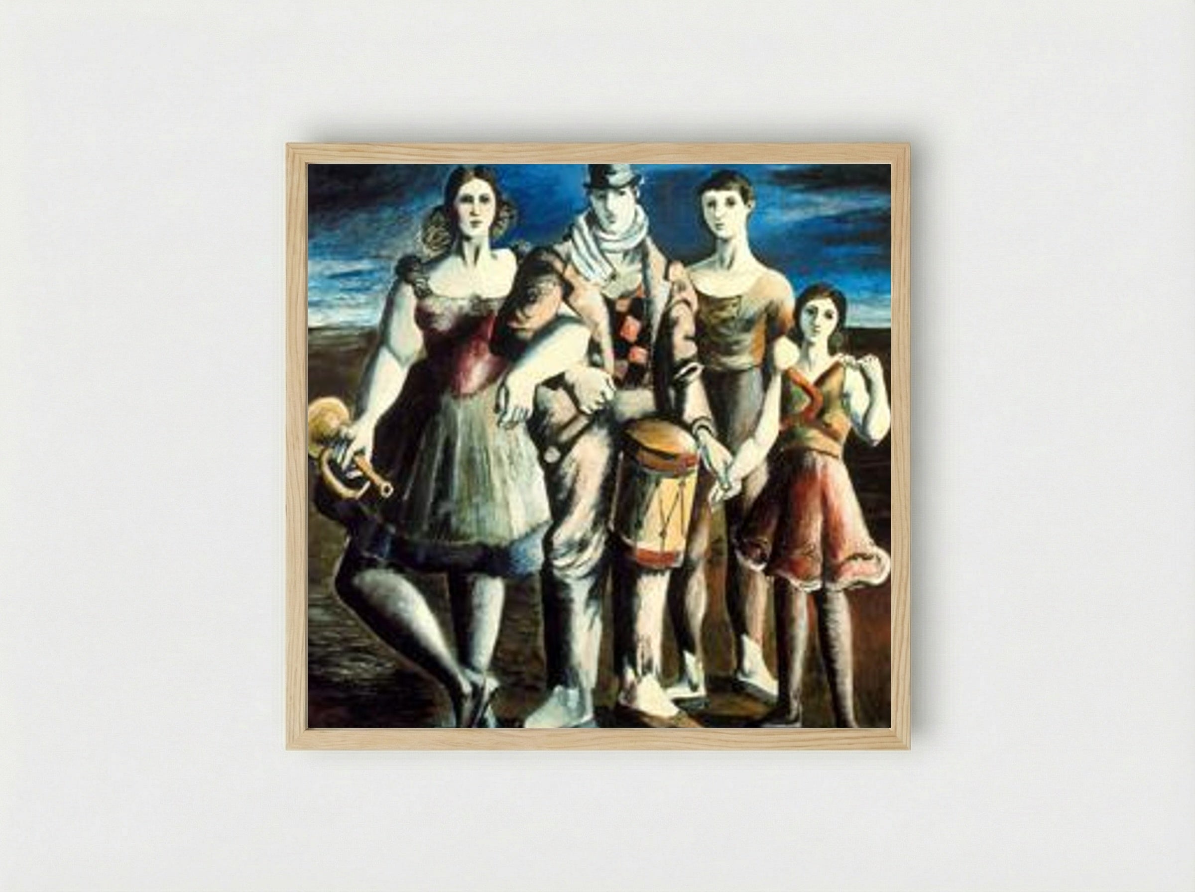 Family of puppeteers - Rafael Zabaleta - Framed Print Wood