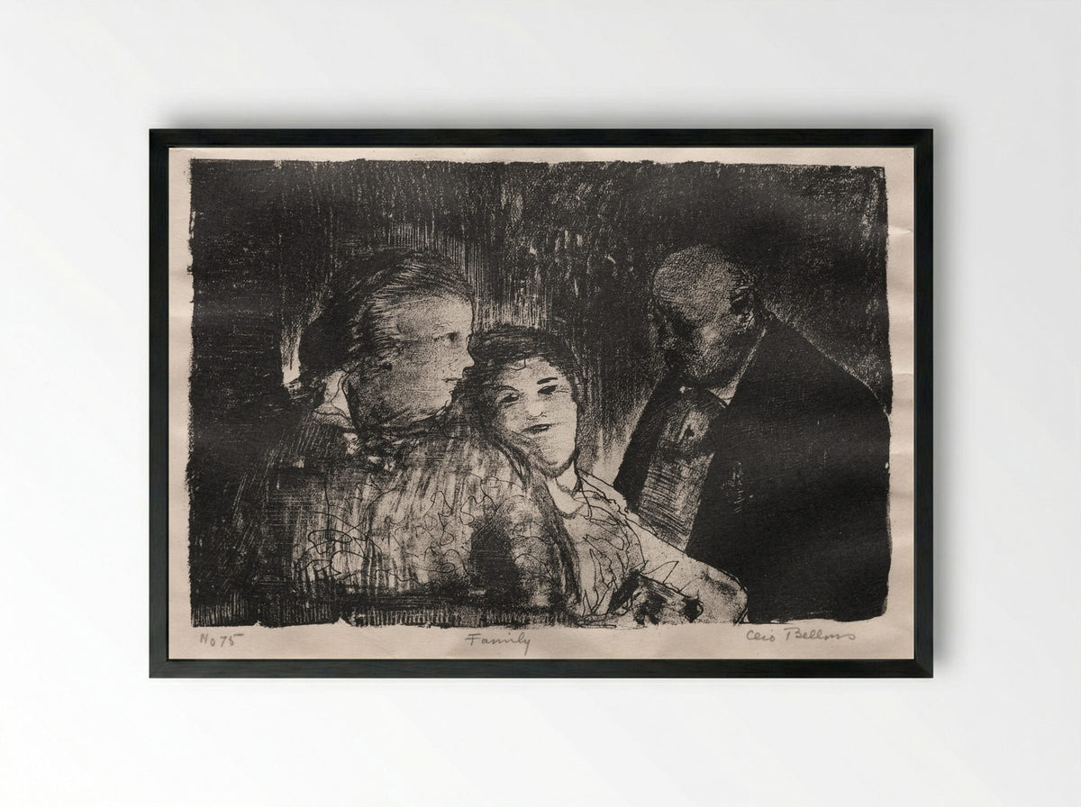 Family - George Bellows - Framed Print Black