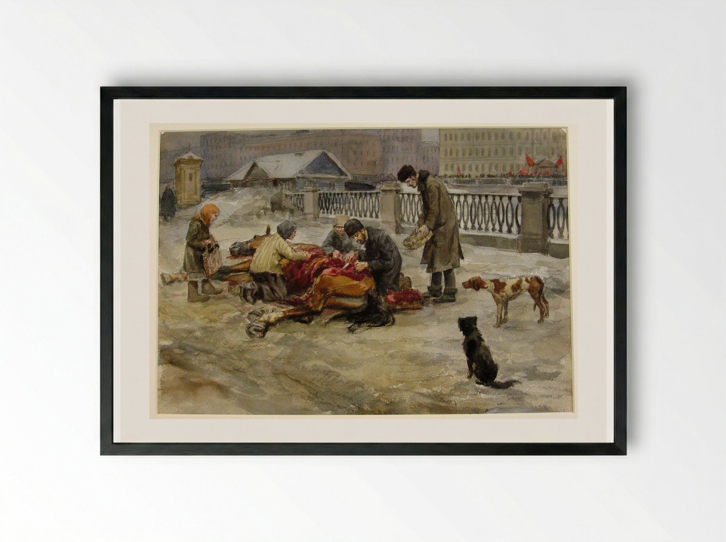 Famine - Ivan Vladimirov - Framed Print Black