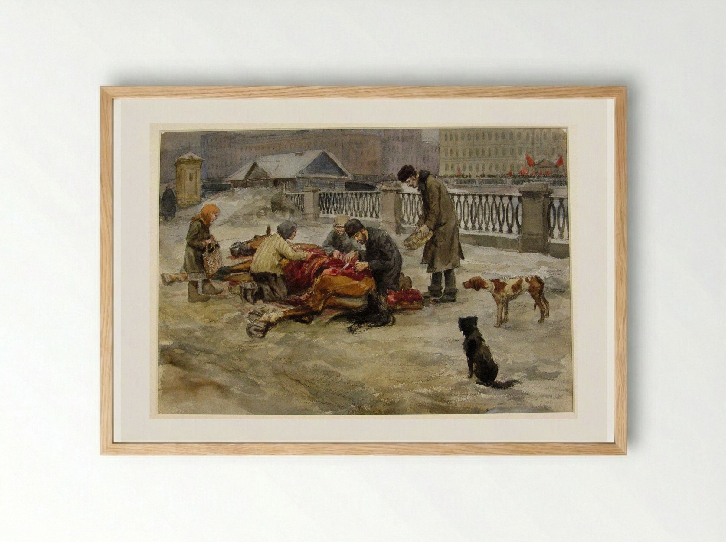 Famine - Ivan Vladimirov - Framed Print Wood