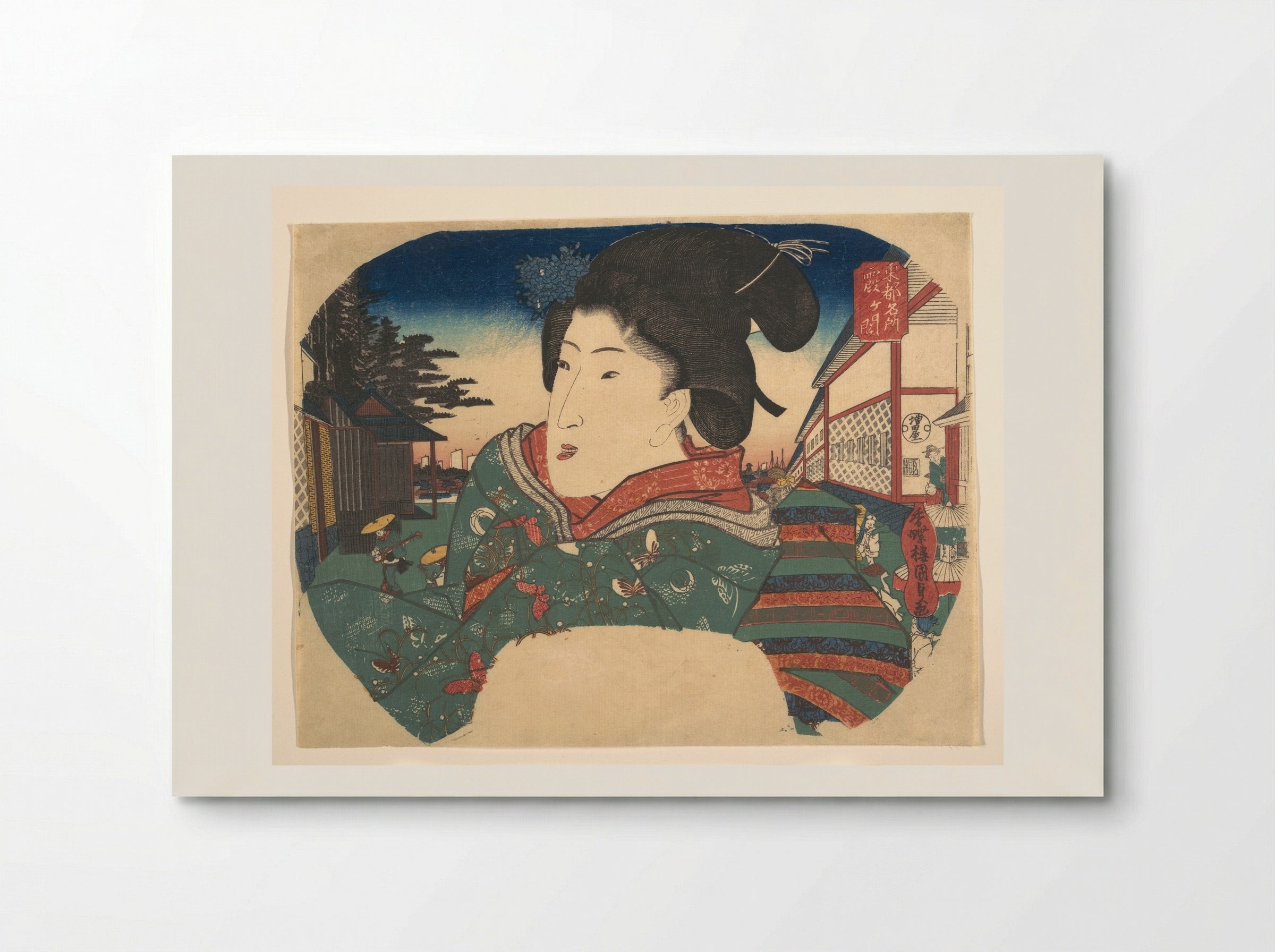Famous Views of Edo: Kasumigaseki - Utagawa Kunisada - Poster