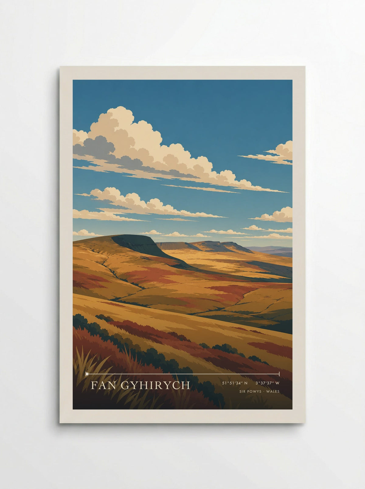 Fan Gyhirych, Sir Powys | Travel Poster - Poster
