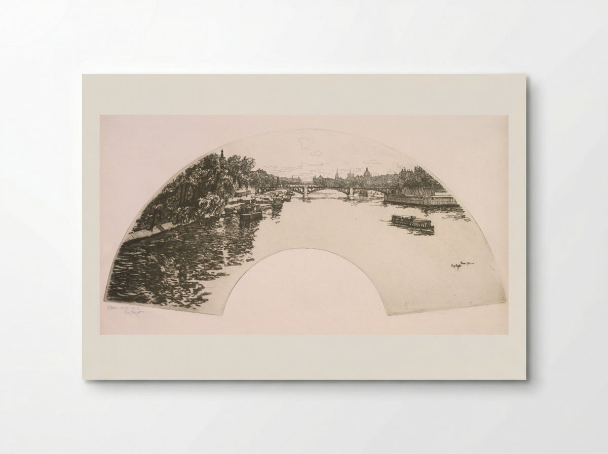 Fan, The Seine seen from the Pont Royal - Eugène Bejot - Poster