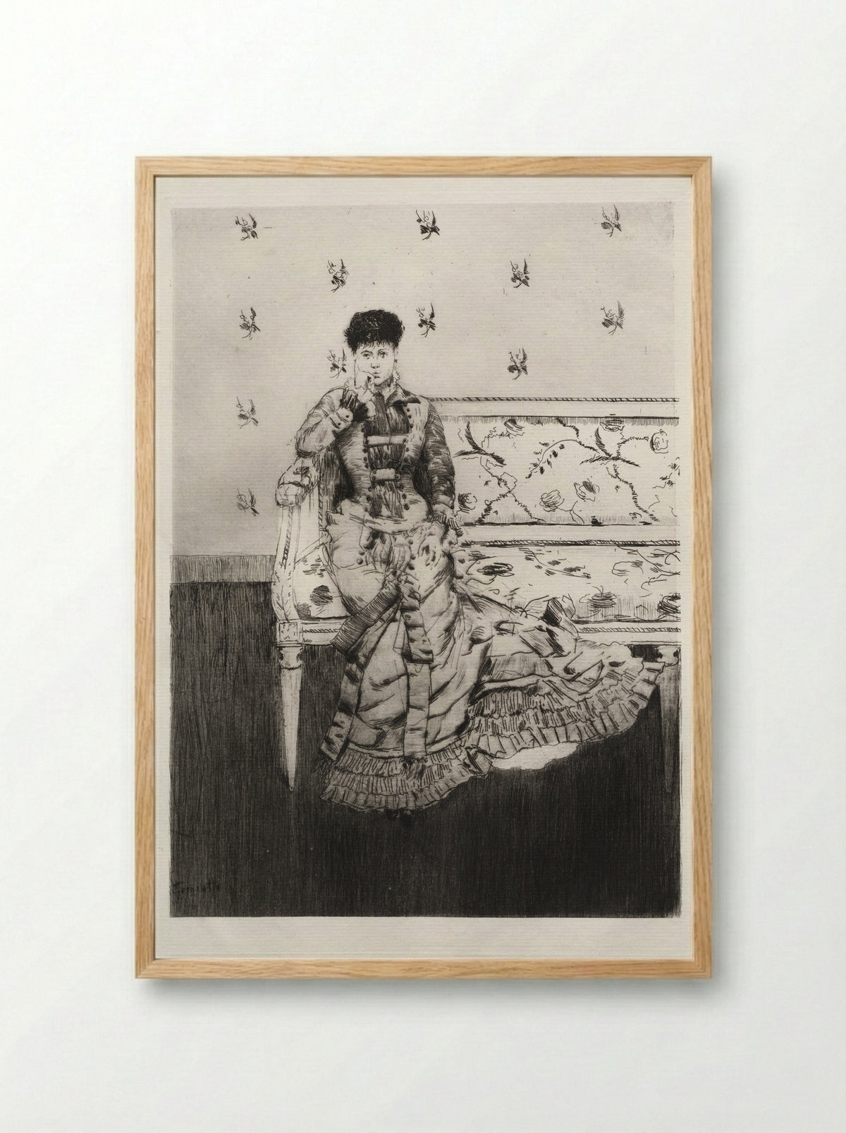 Fancy - Norbert Goeneutte - Framed Print Wood