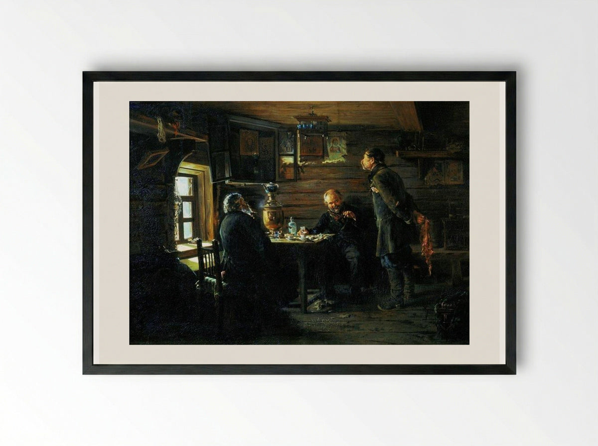 Fans of Nightingales - Vladimir Makovsky - Framed Print Black