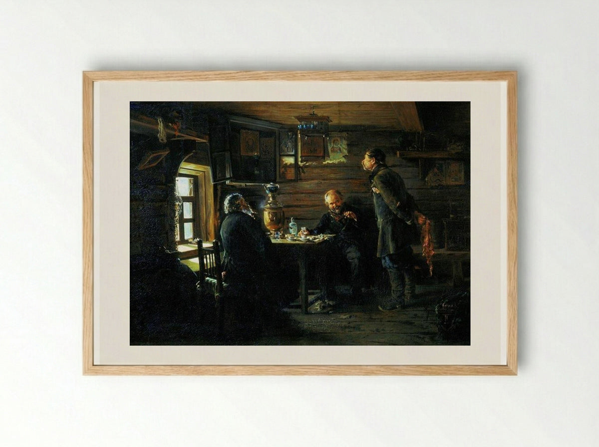 Fans of Nightingales - Vladimir Makovsky - Framed Print Wood