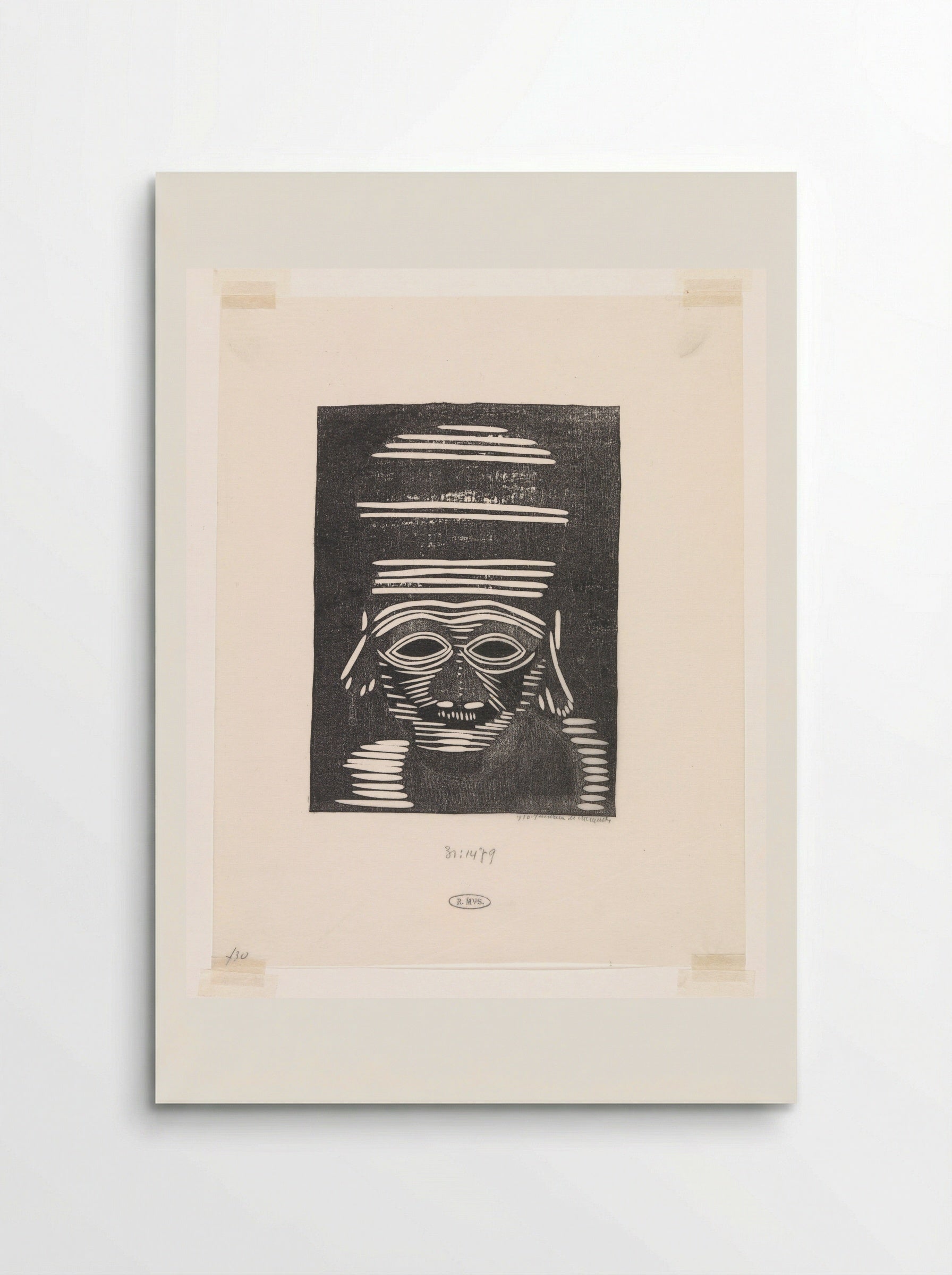 Fantasie: heksachtige kop naar rechts - Samuel Jessurun de Mesquita - Poster
