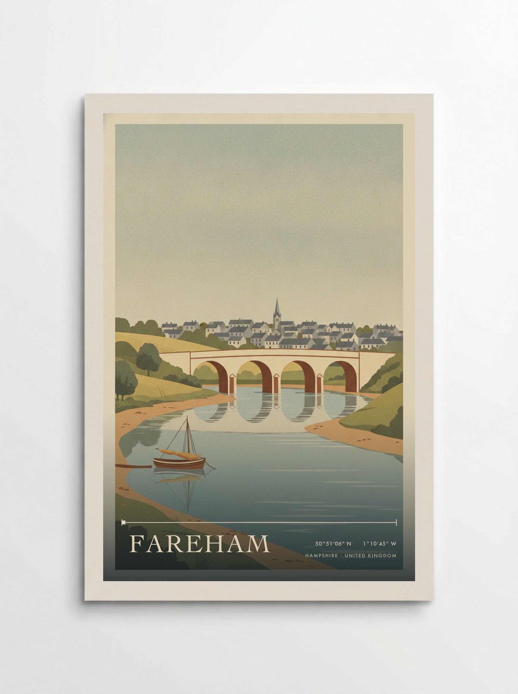 Fareham Hampshire United Kingdom Travel Poster - Poster