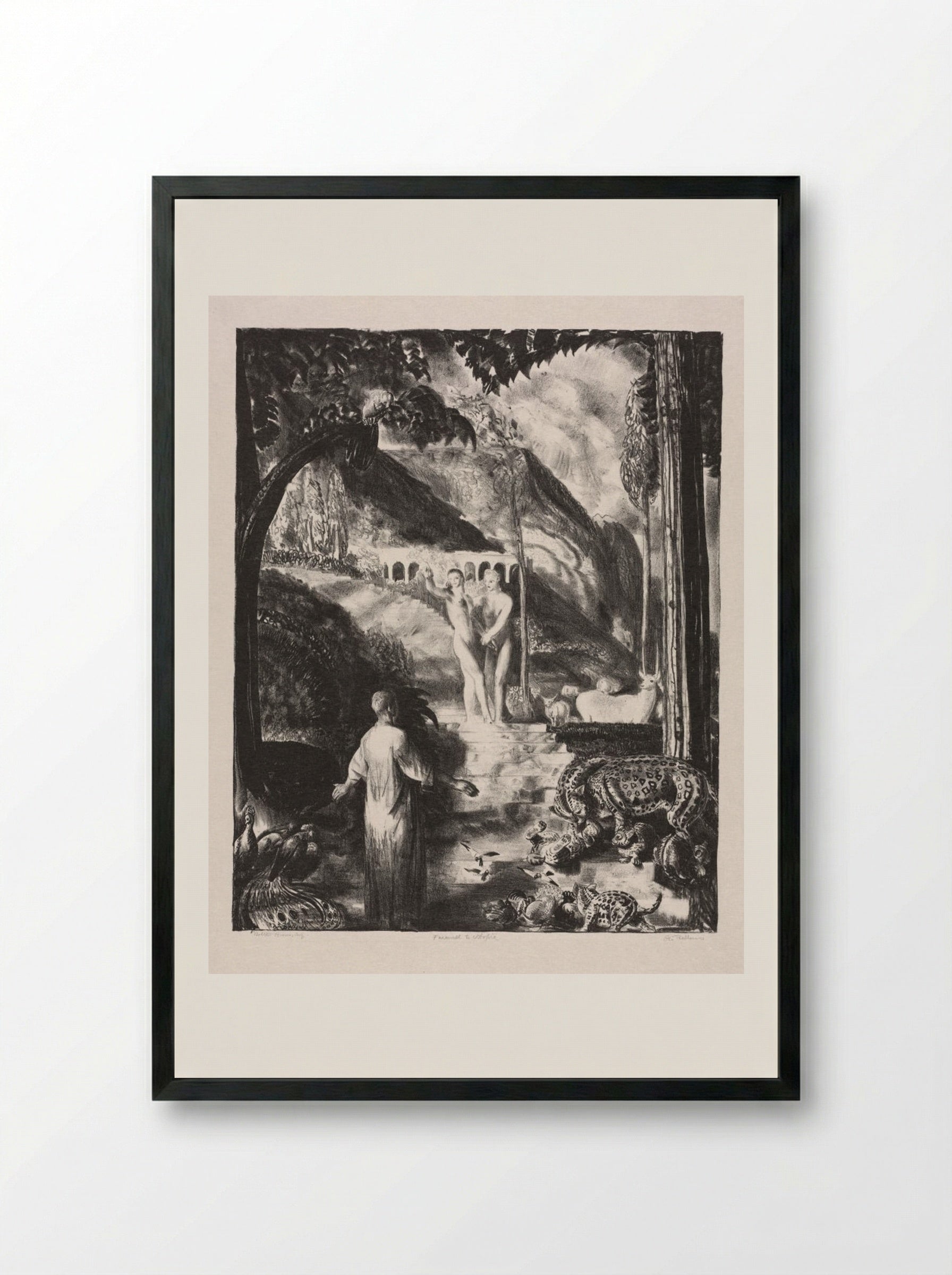 Farewell to Utopia - George Bellows - Framed Print Black