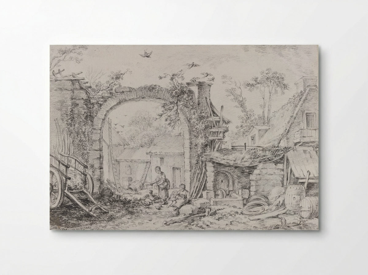 Farm Courtyard - François Boucher - Poster