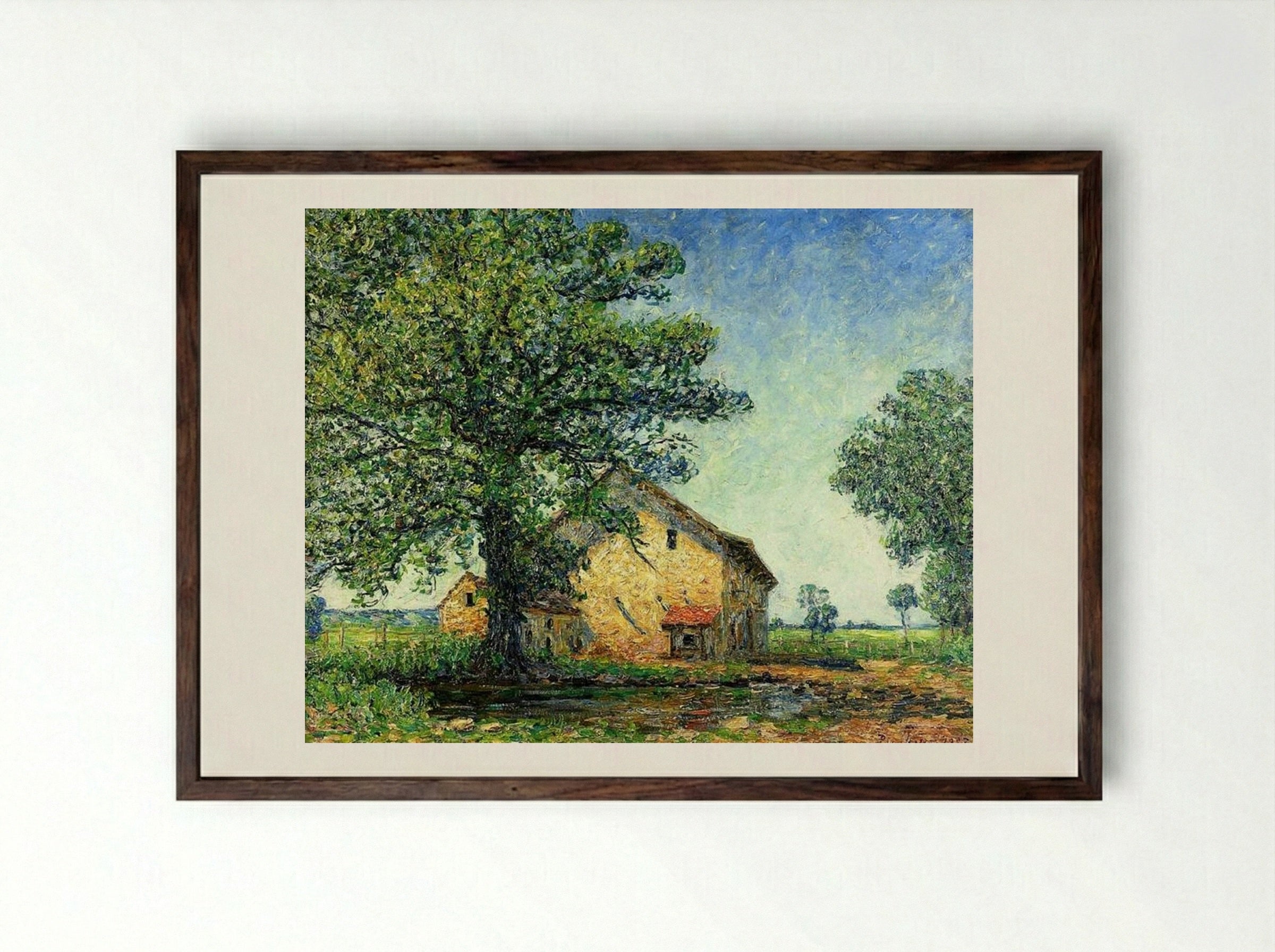 Farm at La Petite Mare - Francis Picabia - Framed Print Dark Wood