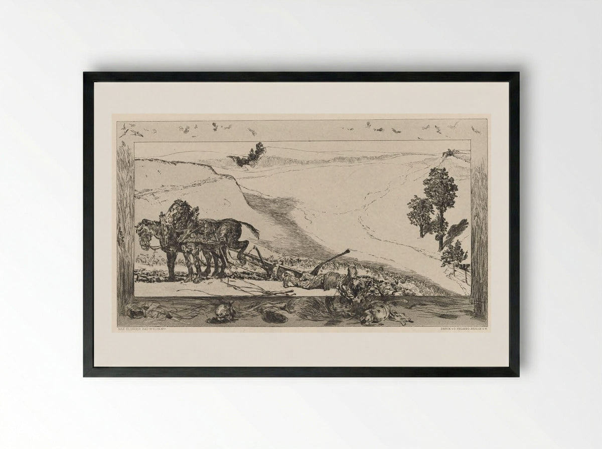 Farmer, from the portfolio On Death, Part One, Opus XI - Max Klinger - Framed Print Black