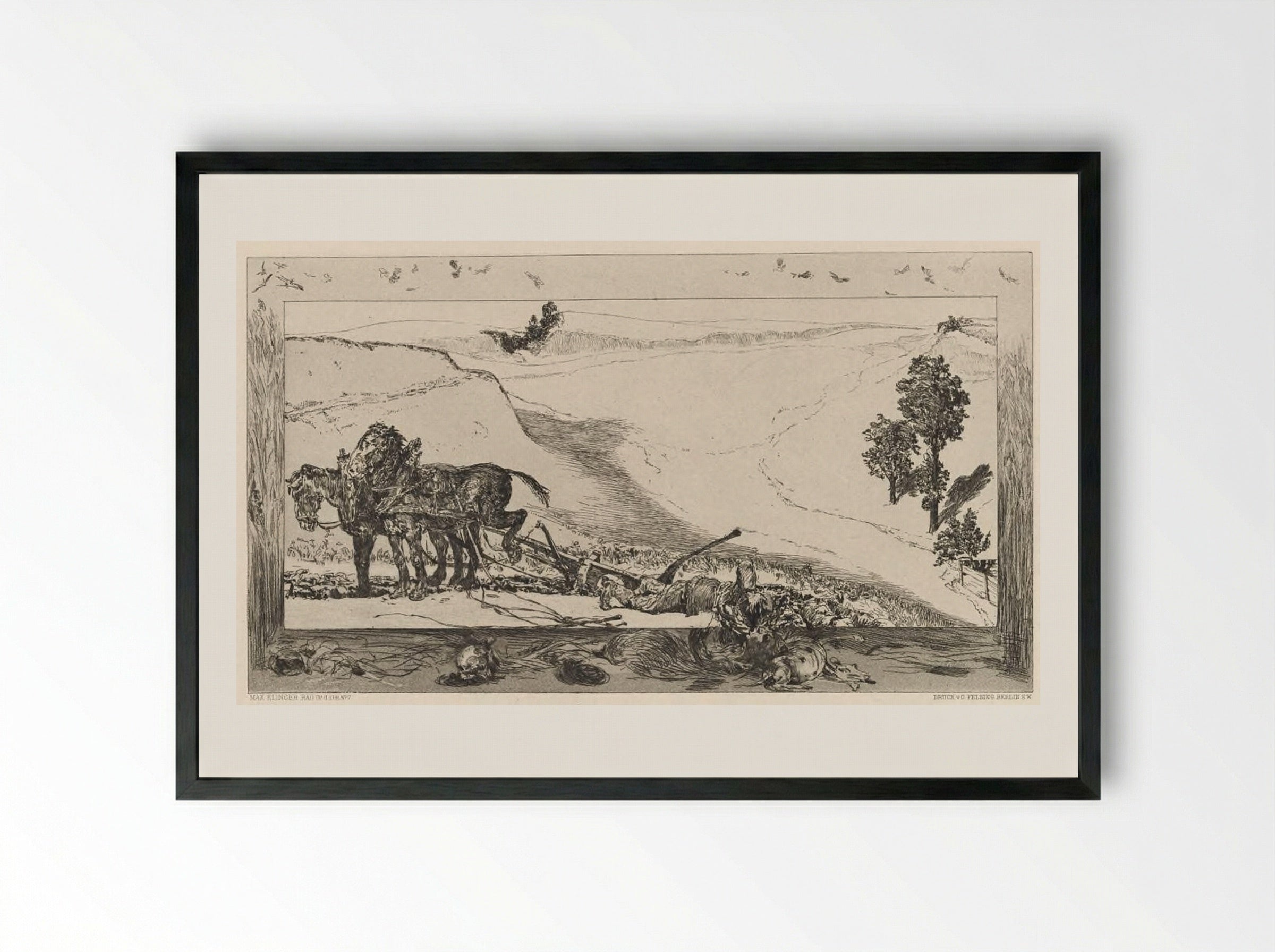 Farmer, from the portfolio On Death, Part One, Opus XI - Max Klinger - Framed Print Black