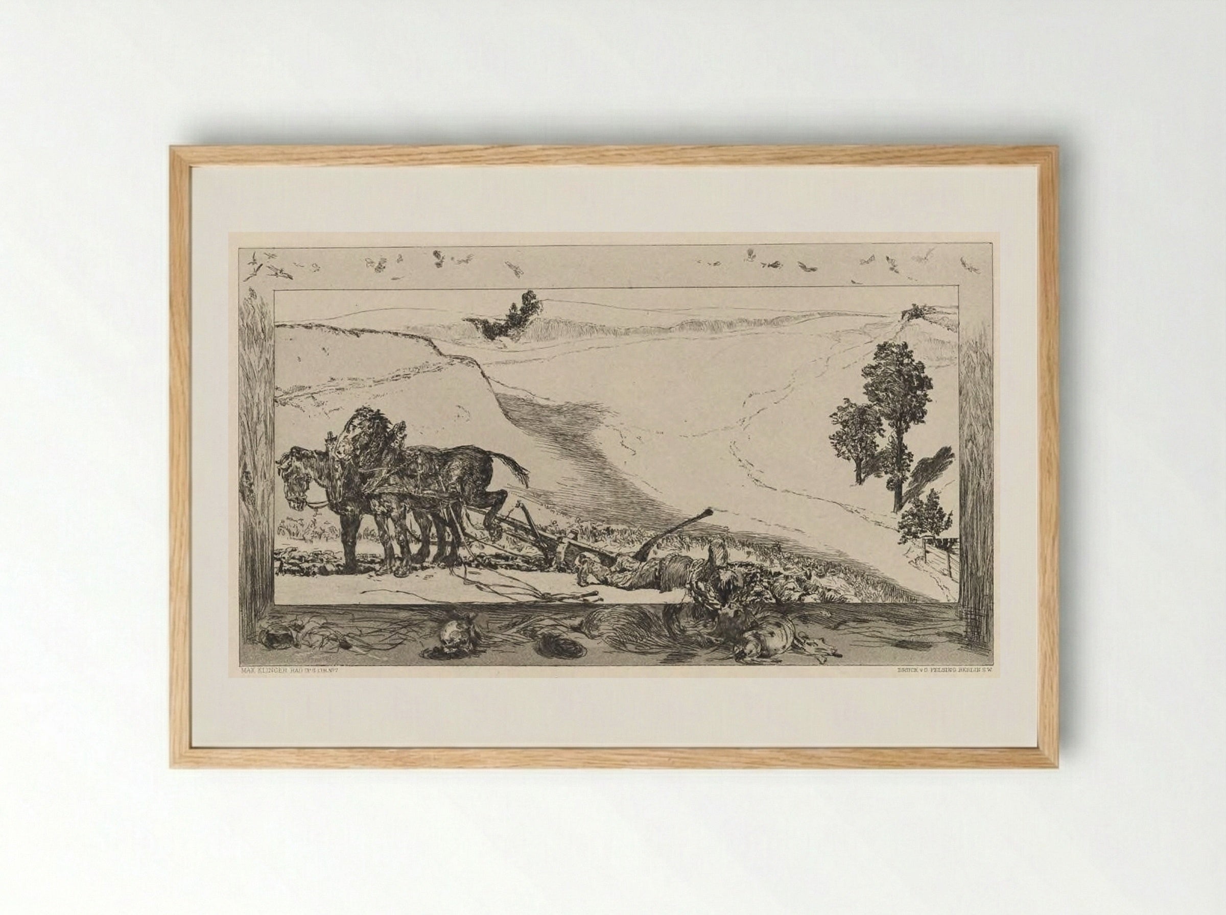 Farmer, from the portfolio On Death, Part One, Opus XI - Max Klinger - Framed Print Wood