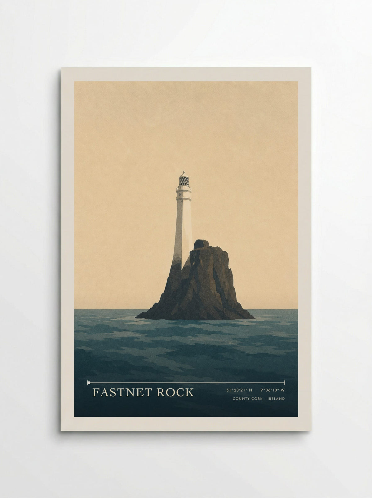 Fastnet Rock travel poster print