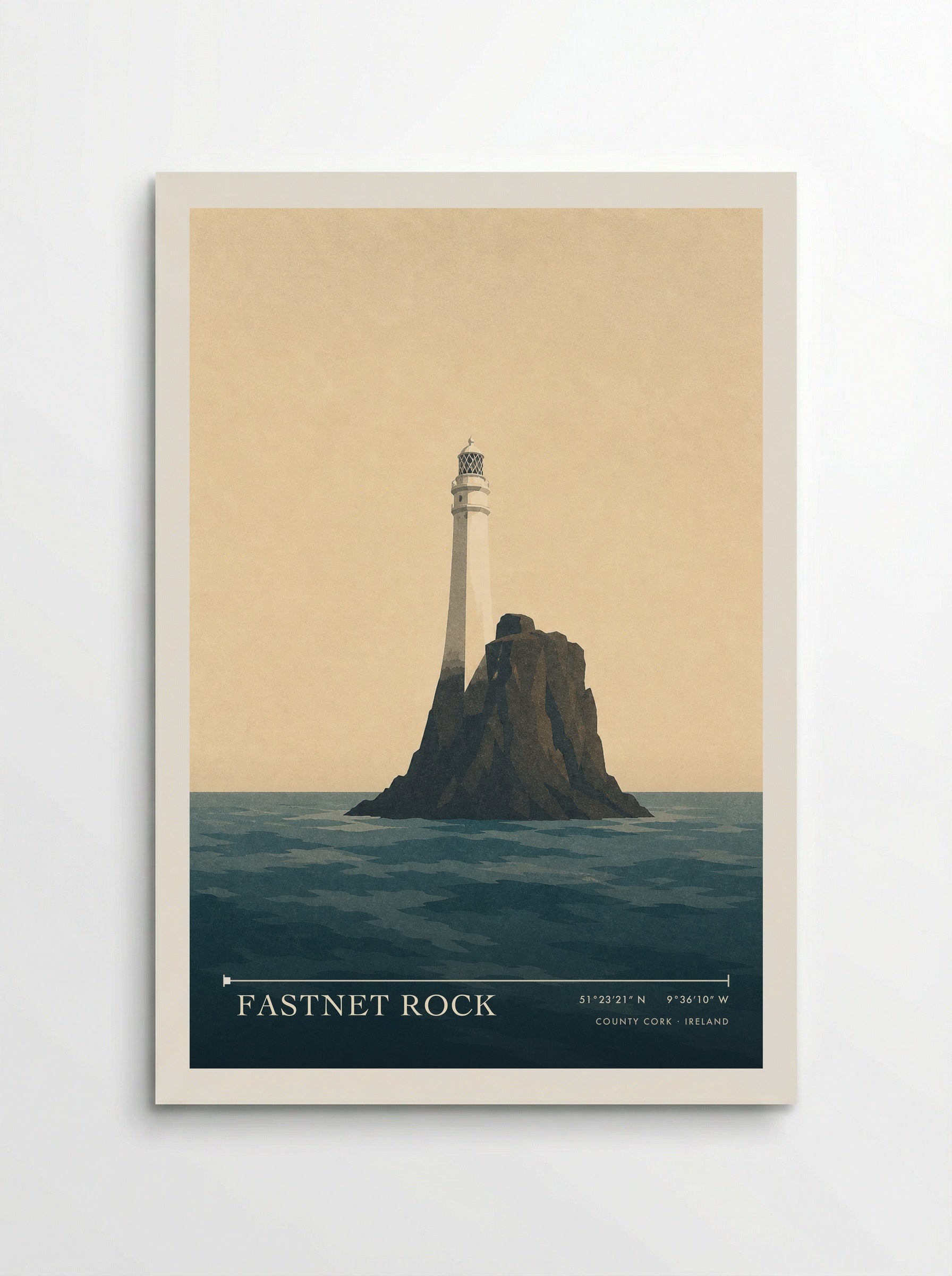 Fastnet Rock Travel Poster Artwork - Poster