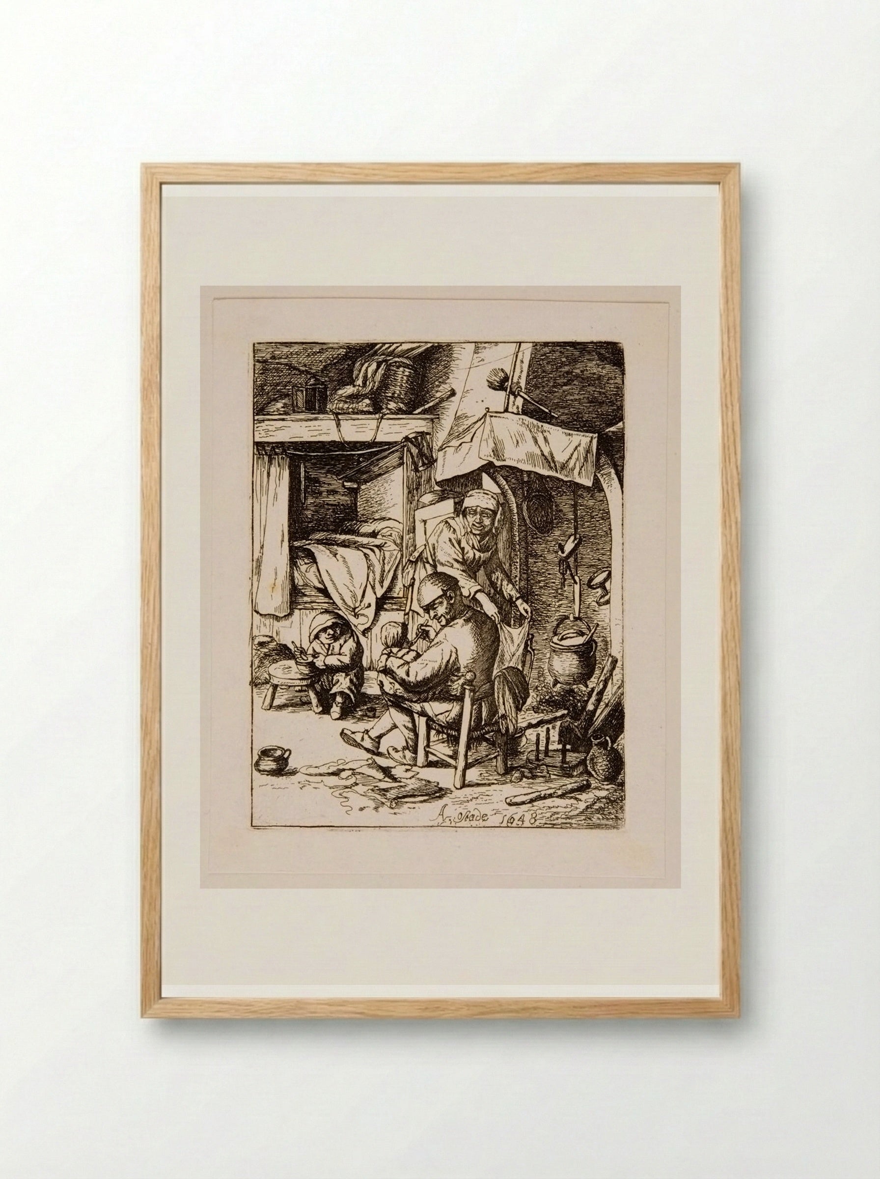 Father of the Family - David Deuchar - Framed Print Wood