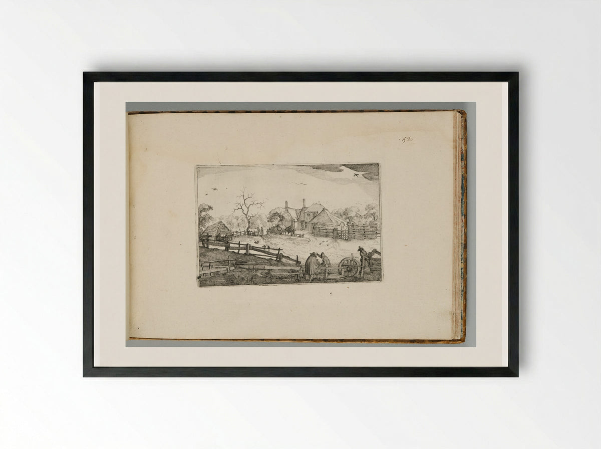 Father's Inn - Claes Jansz. Visscher - Framed Print Black