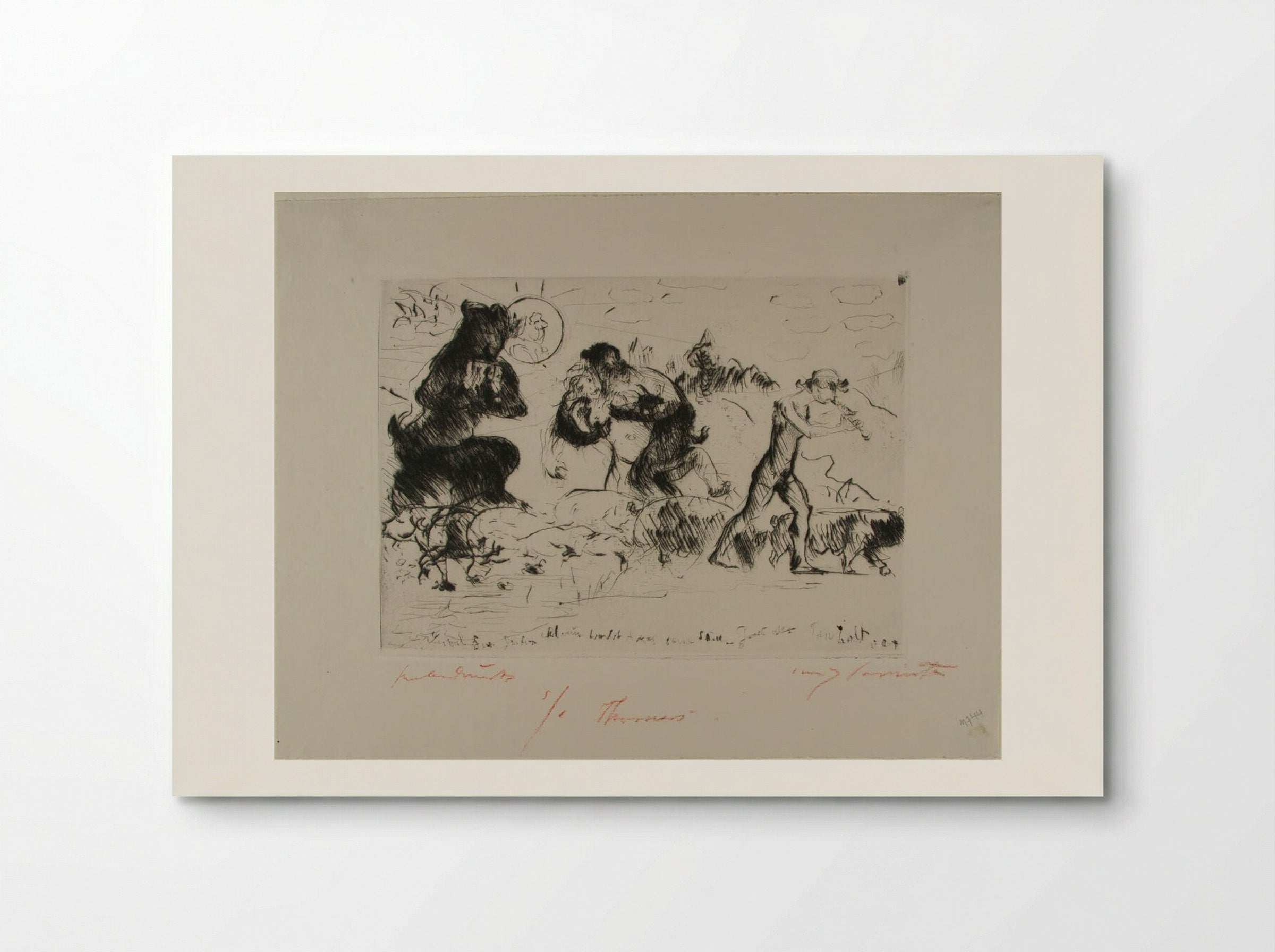 Faun, Nymph and Swineherd - Lovis Corinth - Poster