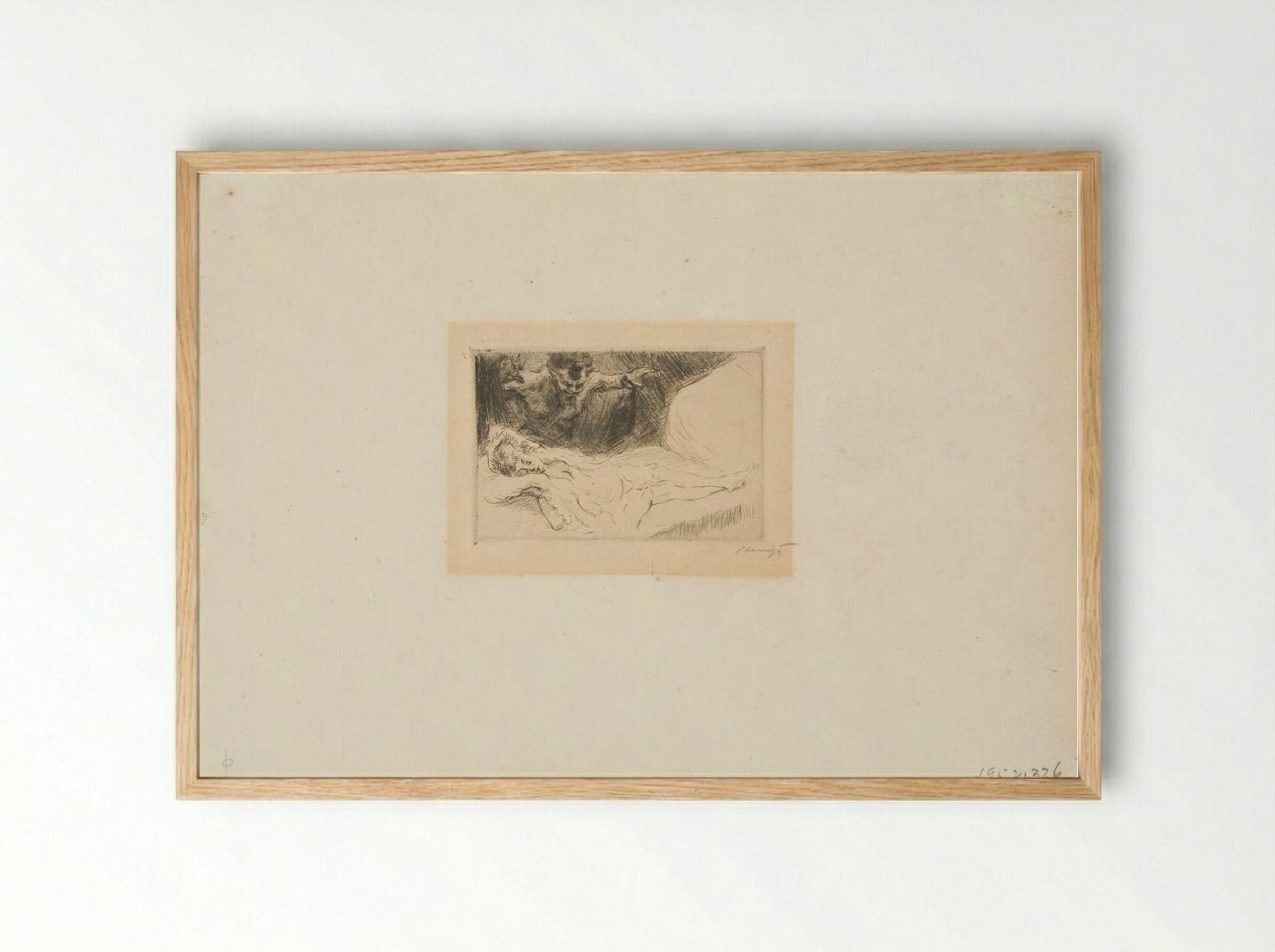 Faun and Nymph - Max Slevogt - Framed Print Wood