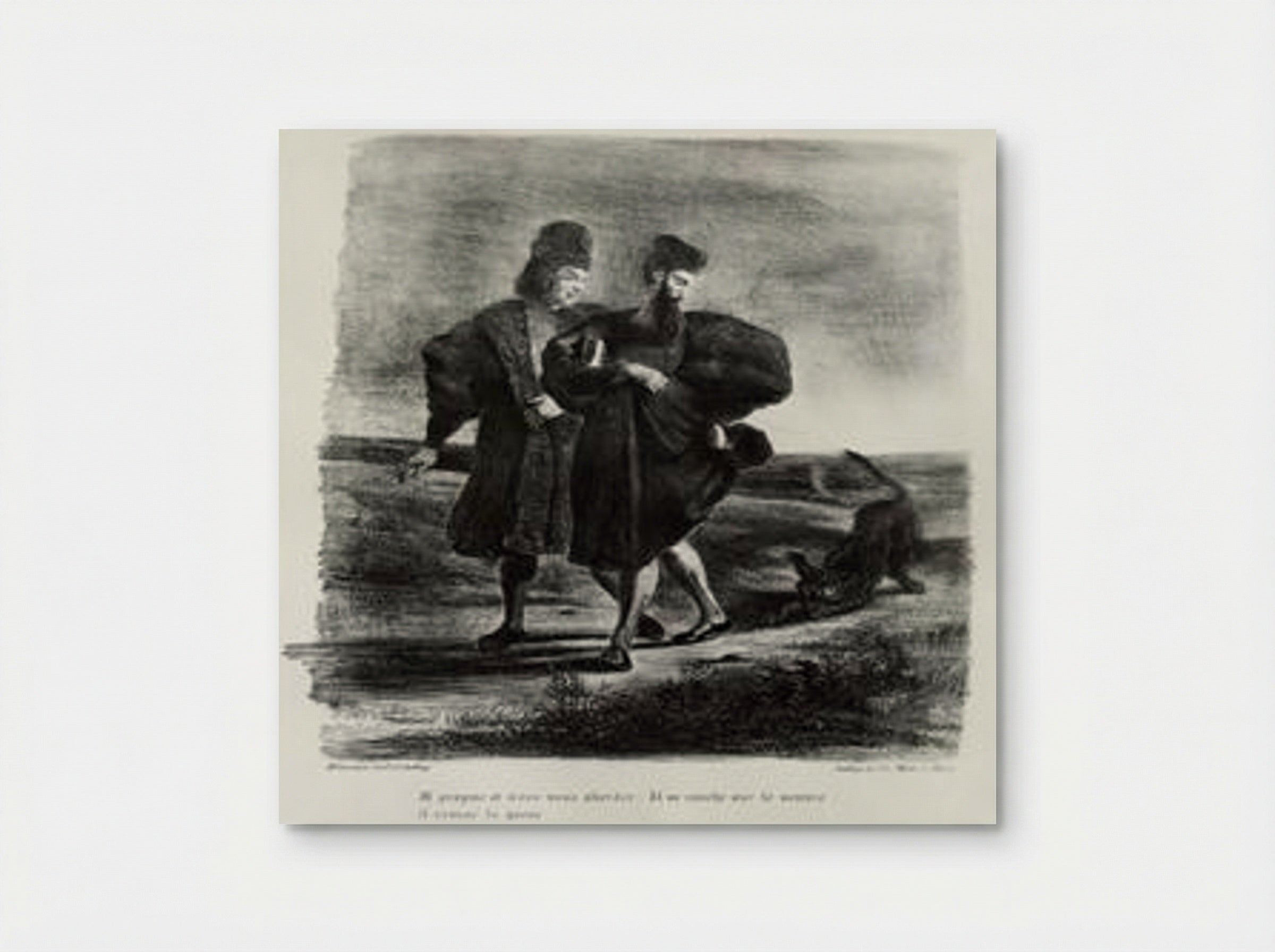 Faust and Mephistopheles - Eugène Delacroix - Poster