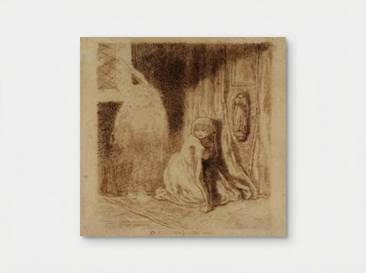 Faust: Margaret in the Church - Dante Gabriel Rossetti - Poster