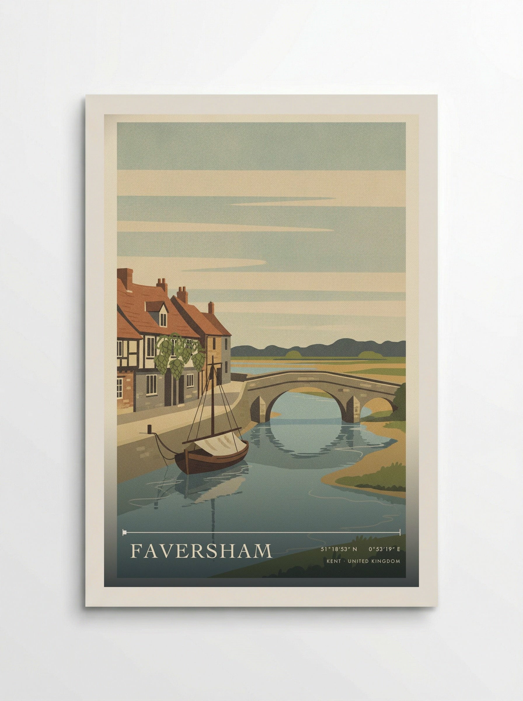 Faversham Kent United Kingdom Travel Poster - Poster