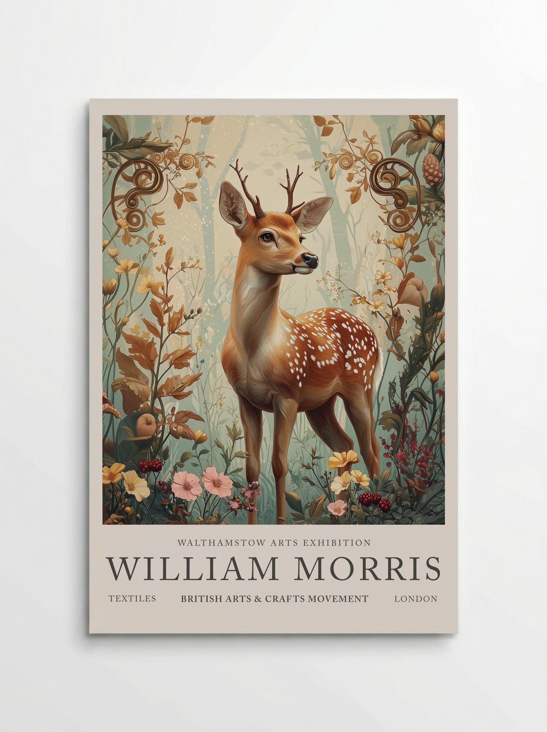 Fawn Fantasy - William Morris - Poster