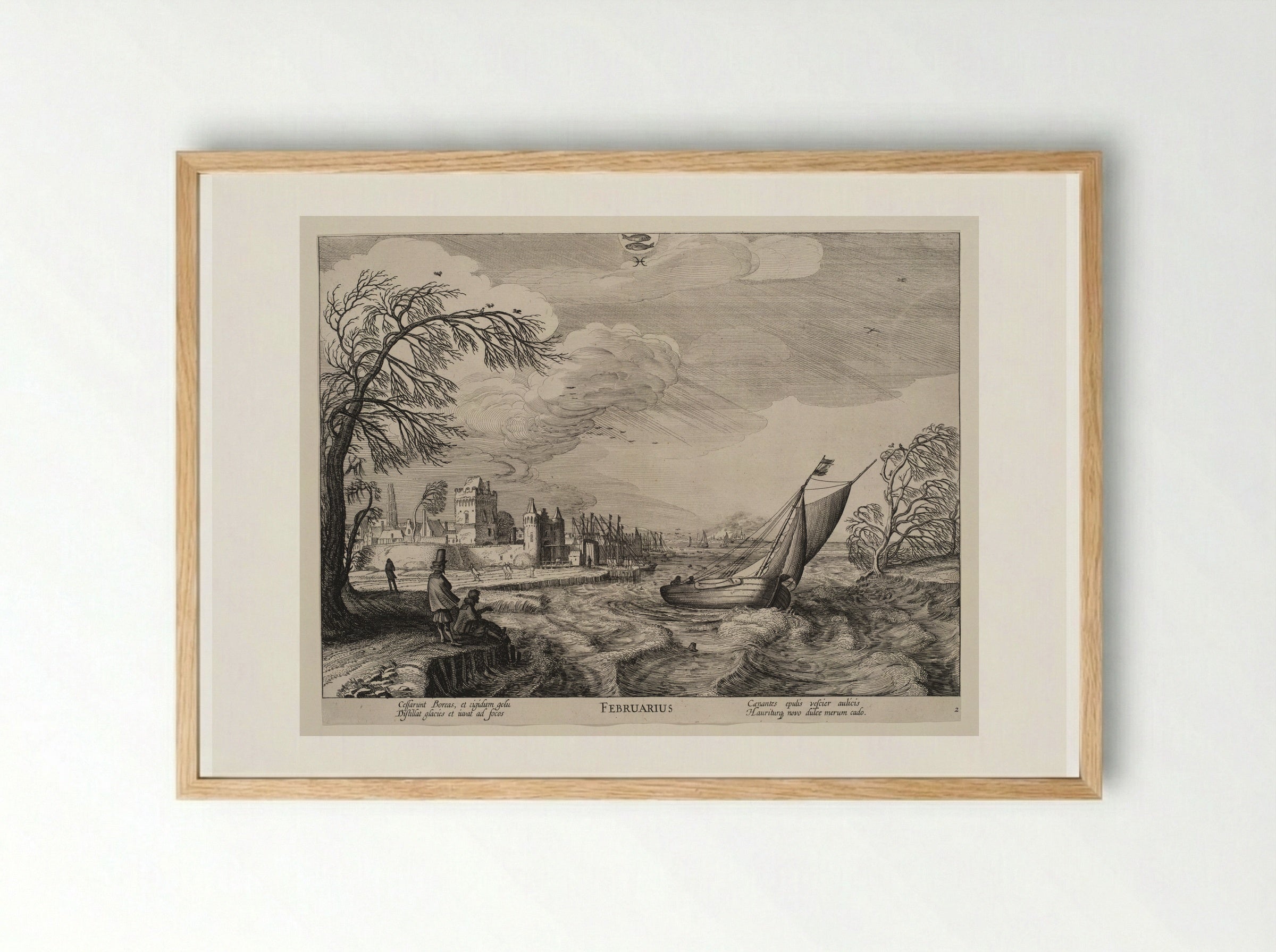 February - Jan van de Velde II - Framed Print Wood