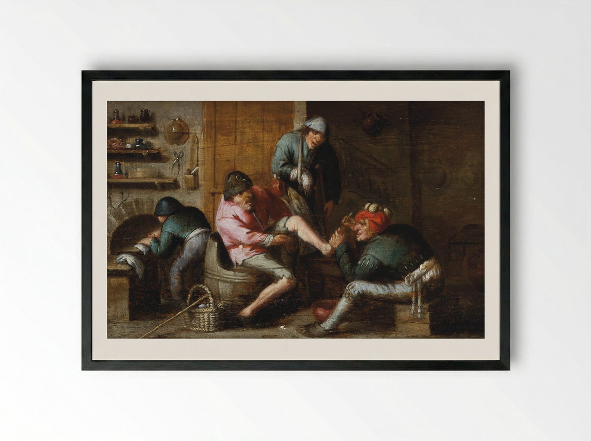 Feeling - Adriaen Brouwer - Framed Print Black