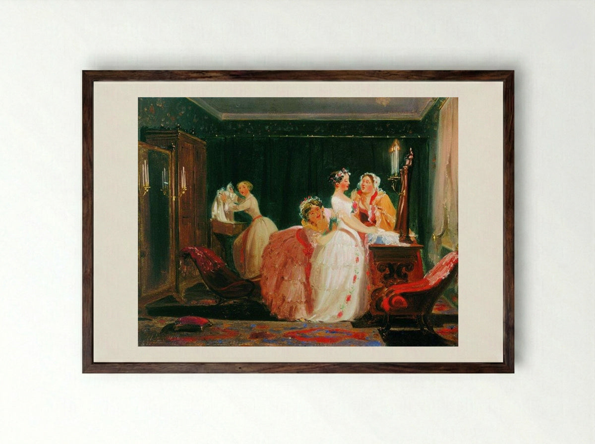 Fees for the Crown - Fyodor Bronnikov - Framed Print Dark Wood