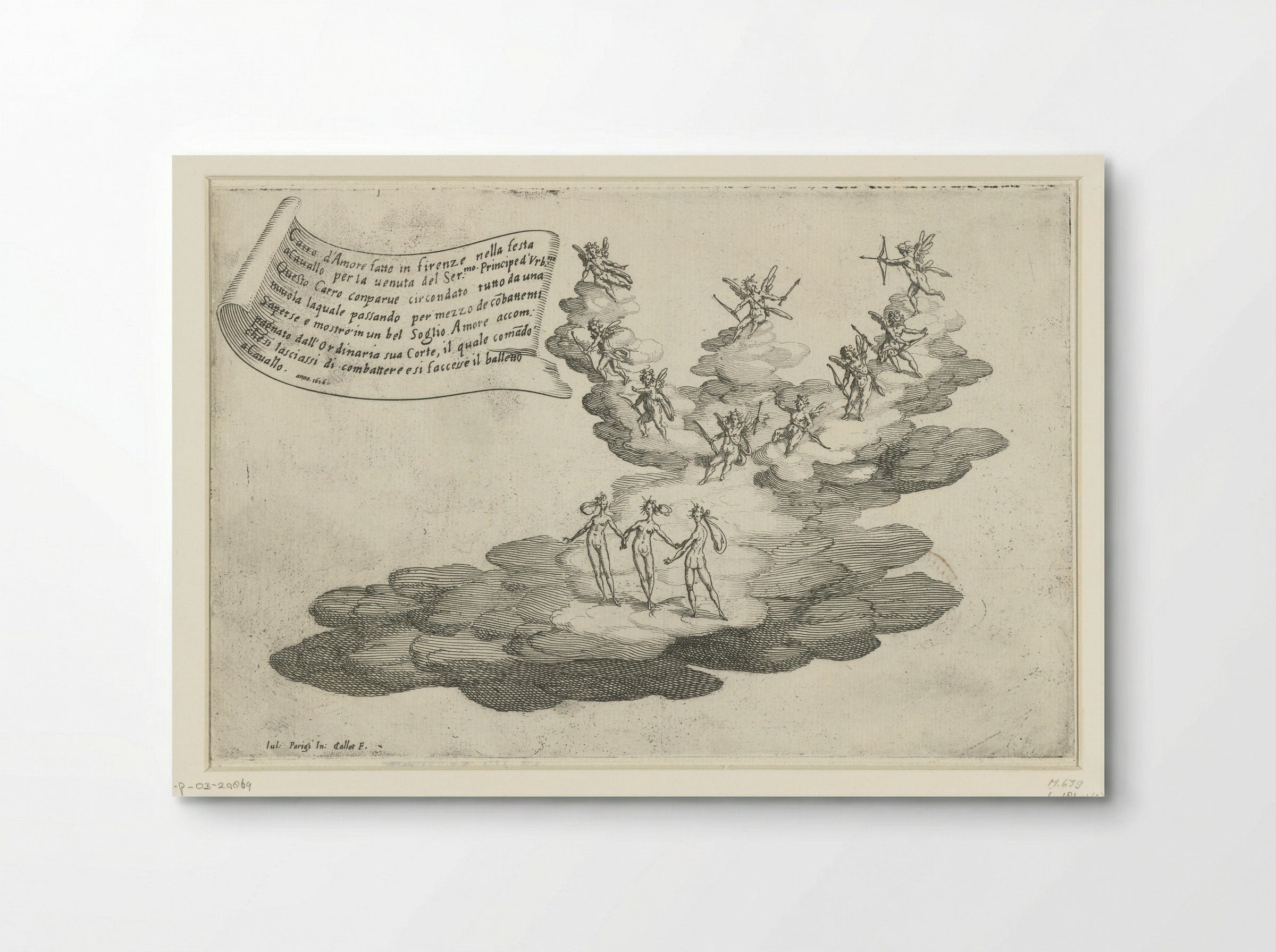 Feest te Florence: praalwagen van de Liefde - Jacques Callot - Poster