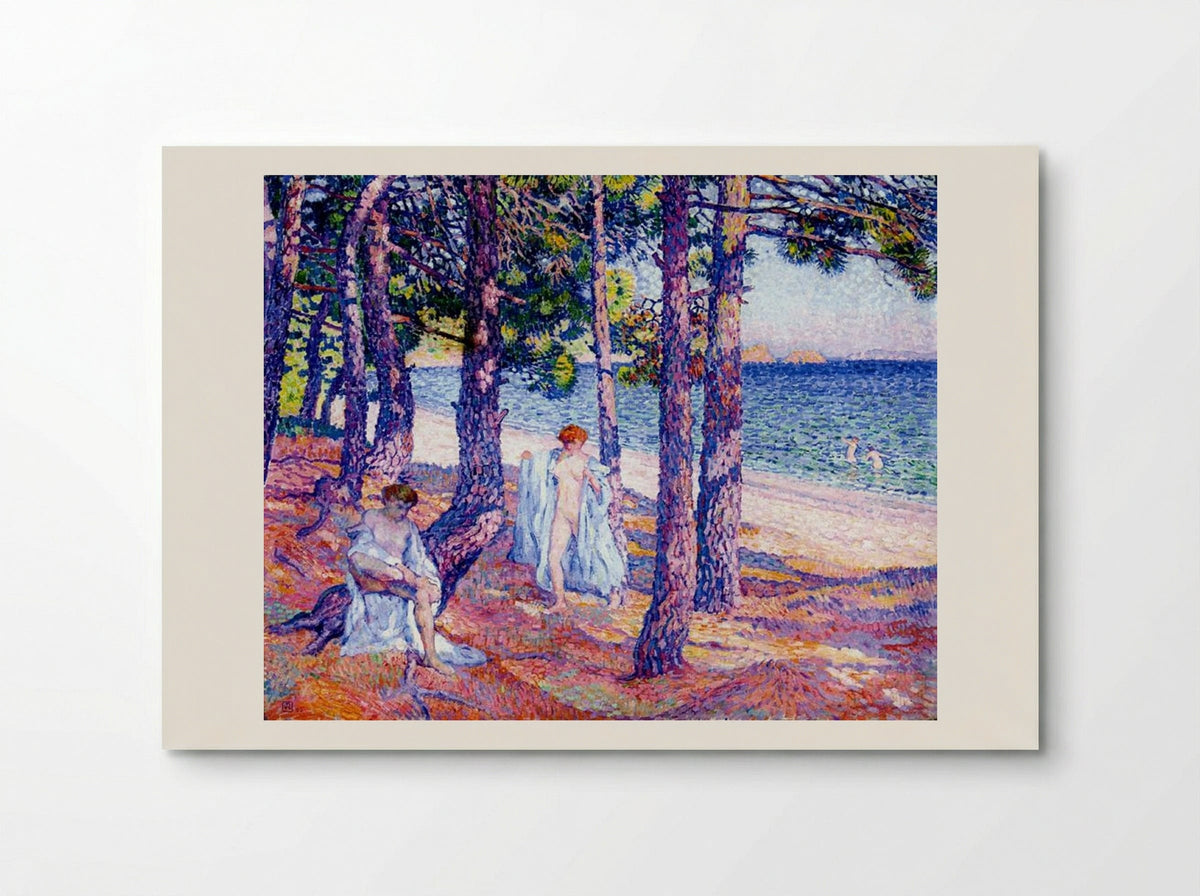 Female Bathers Under the Pines at Cavaliere - Théo van Rysselberghe - Poster
