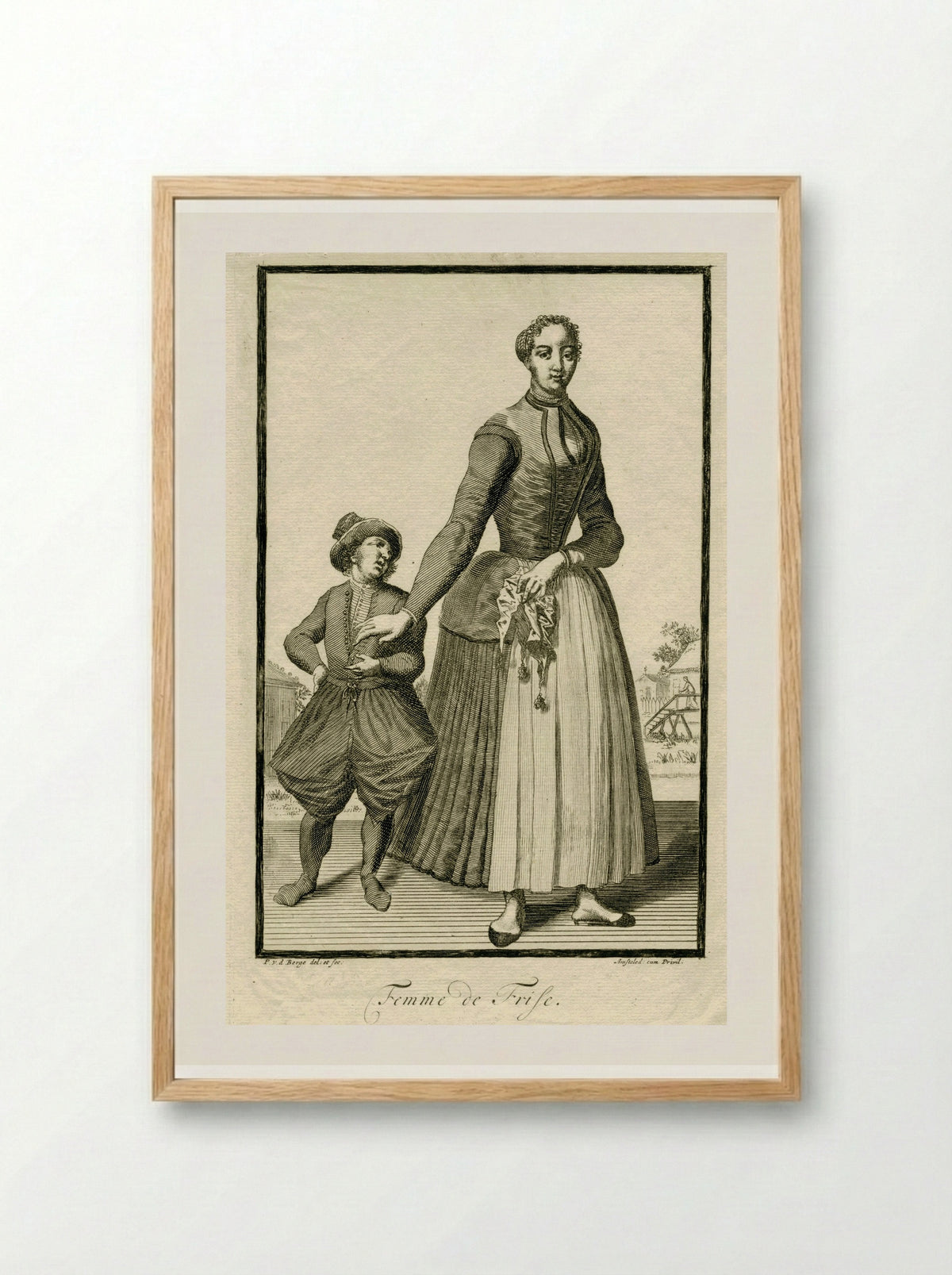 Femme de Frise (Woman from Friesland) - Pieter van den Berge - Framed Print Wood