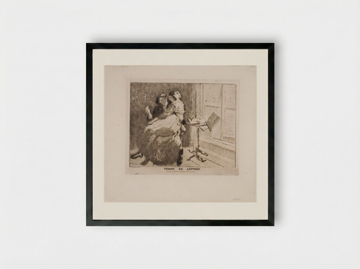 Femme de Lettres - Walter Sickert - Framed Print Black