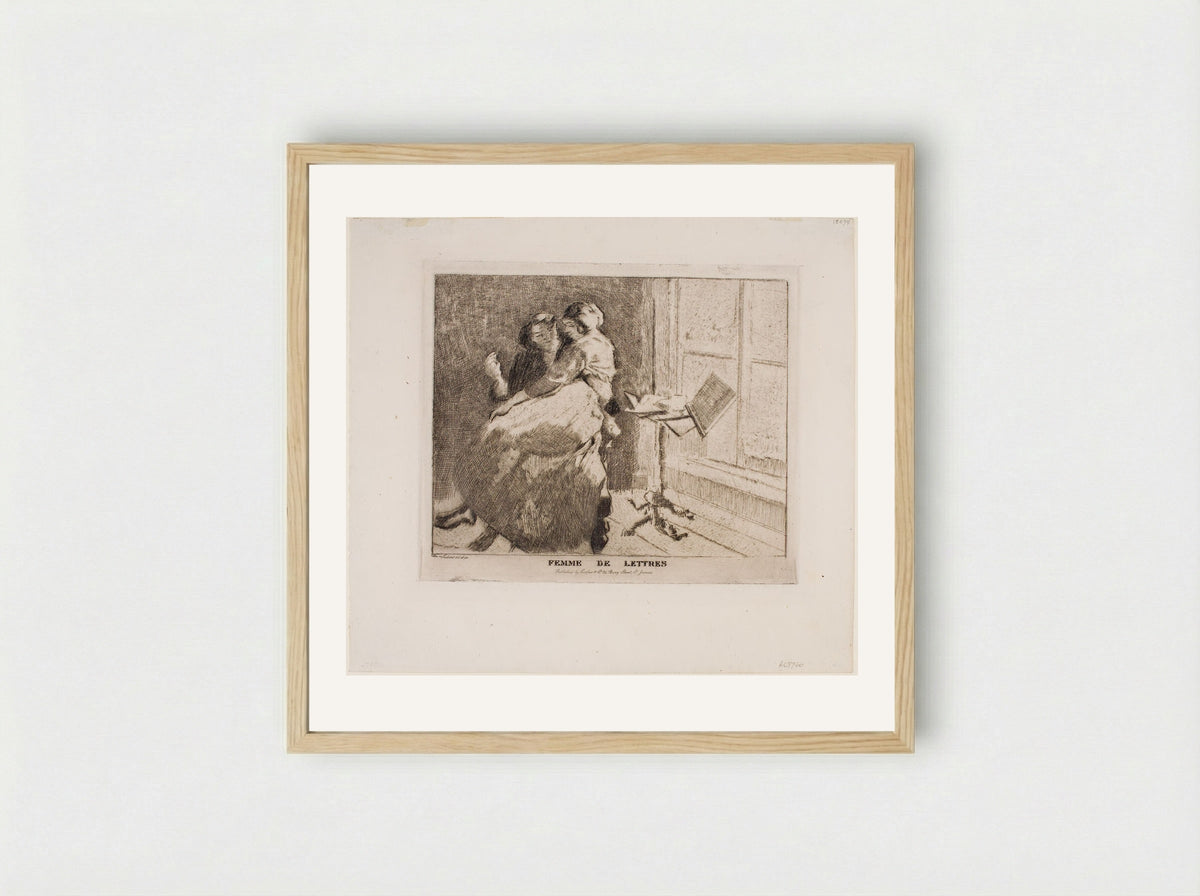 Femme de Lettres - Walter Sickert - Framed Print Wood