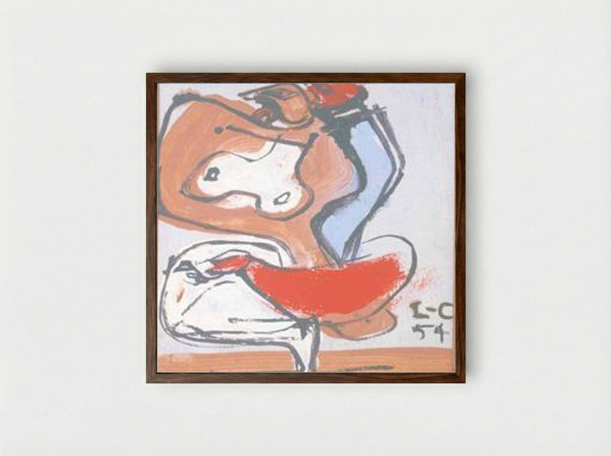 Femme - Le Corbusier - Framed Print Dark Wood