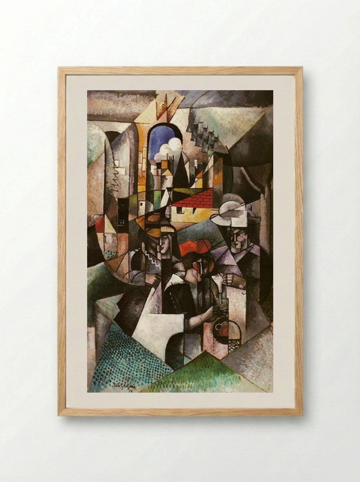 Femmes cousant - Albert Gleizes - Framed Print Wood