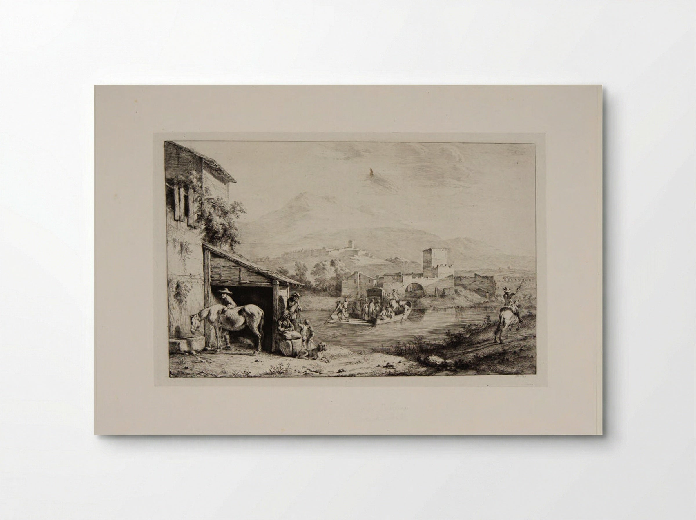 Ferry of Garigliano - Jean-Jacques de Boissieu - Poster