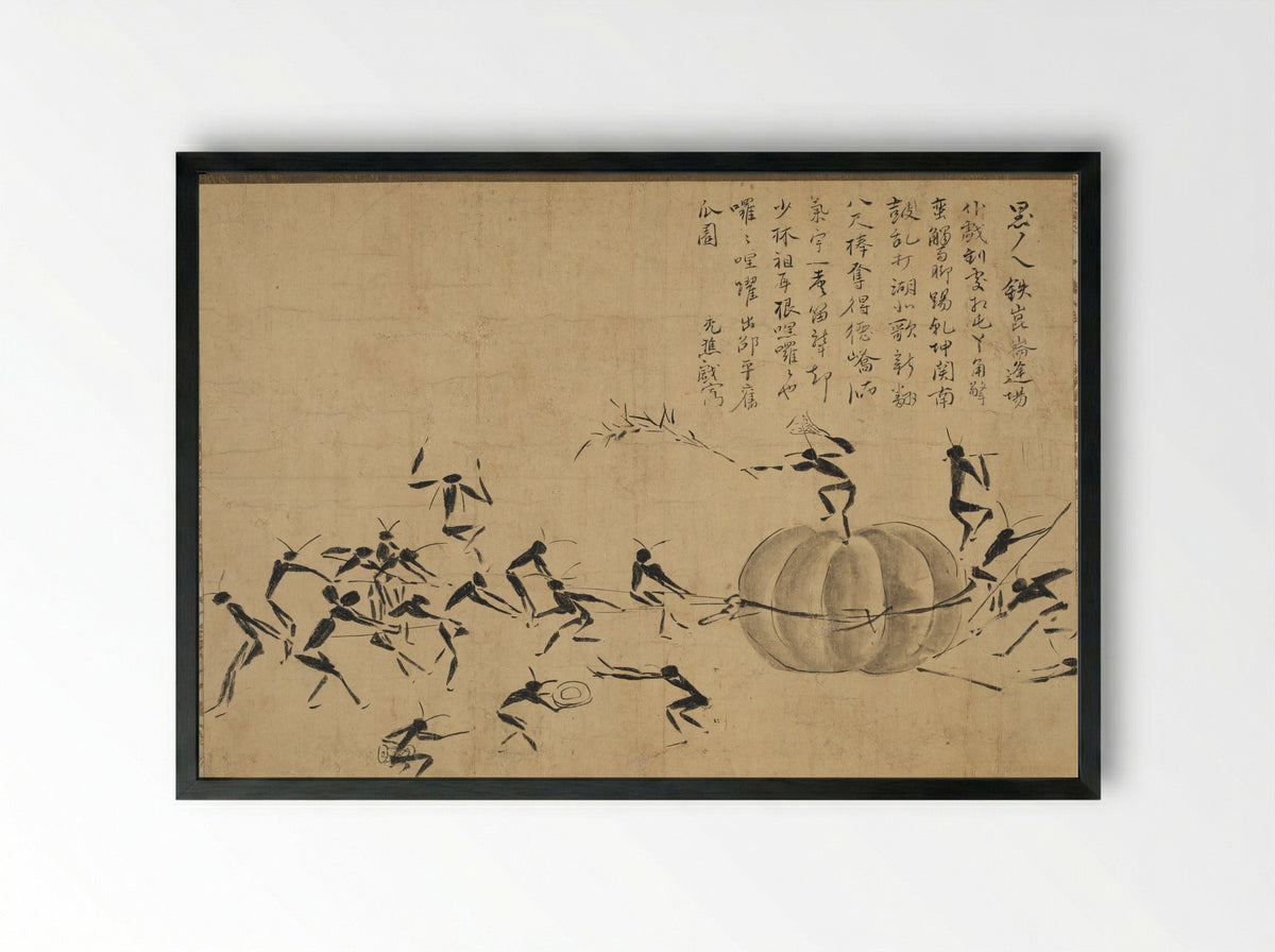 Festival of Insects - Motsurin Jōtō - Framed Print Black